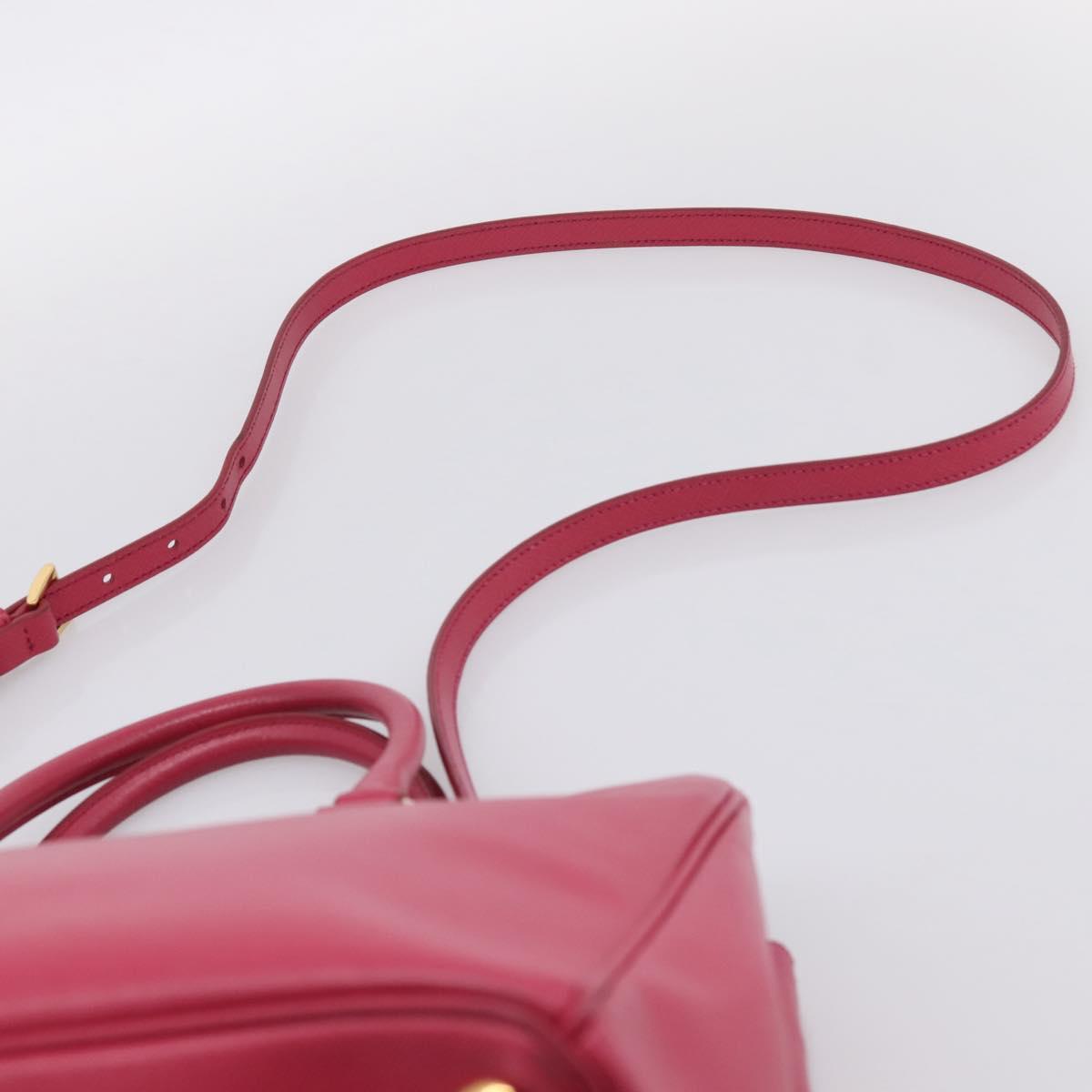 PRADA Galleria Hand Bag Safiano Leather 2way Pink Gold Auth 203457V