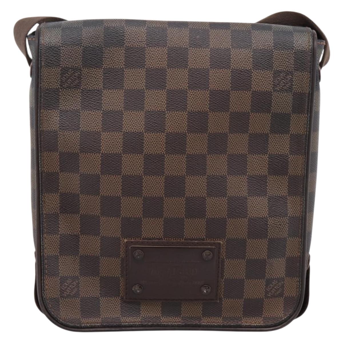 LOUIS VUITTON Damier Ebene Brooklyn PM Shoulder Bag N51210 LV Auth 203460