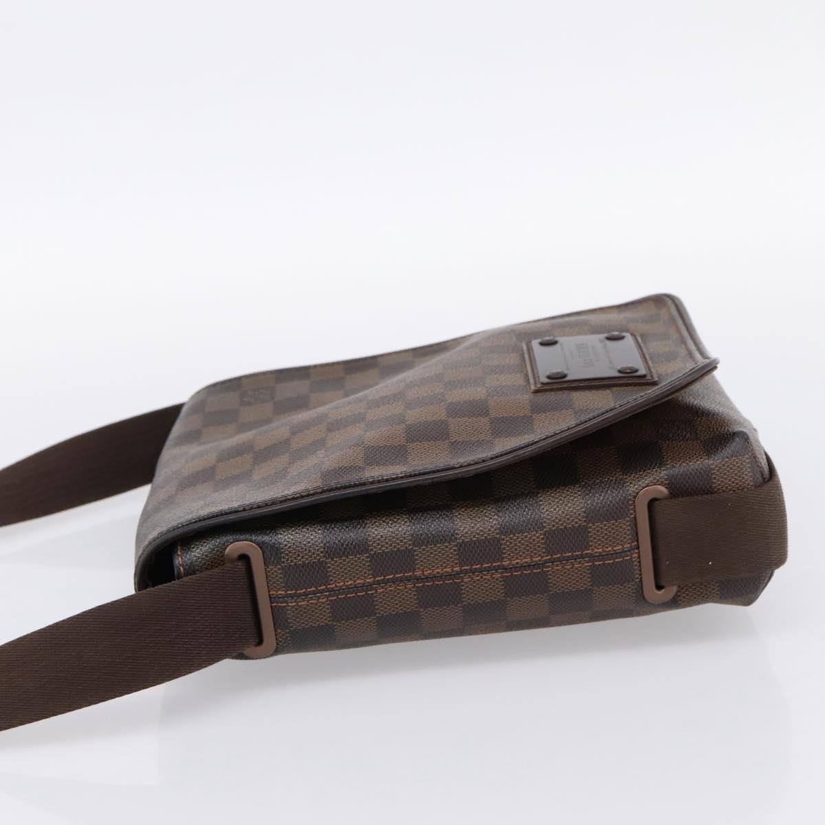 LOUIS VUITTON Damier Ebene Brooklyn PM Shoulder Bag N51210 LV Auth 203460