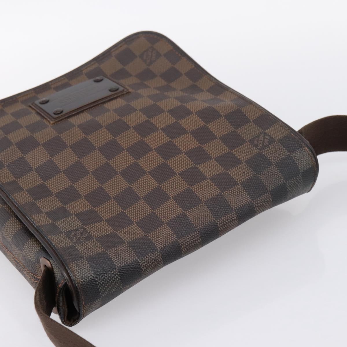 LOUIS VUITTON Damier Ebene Brooklyn PM Shoulder Bag N51210 LV Auth 203460