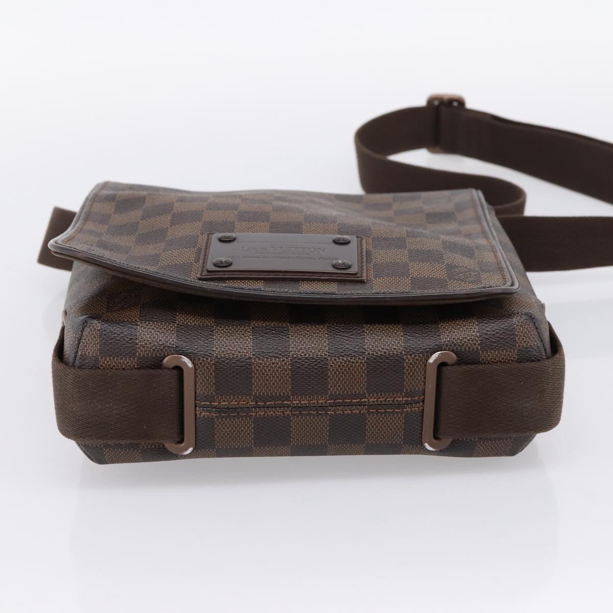 LOUIS VUITTON Damier Ebene Brooklyn PM Shoulder Bag N51210 LV Auth 203460