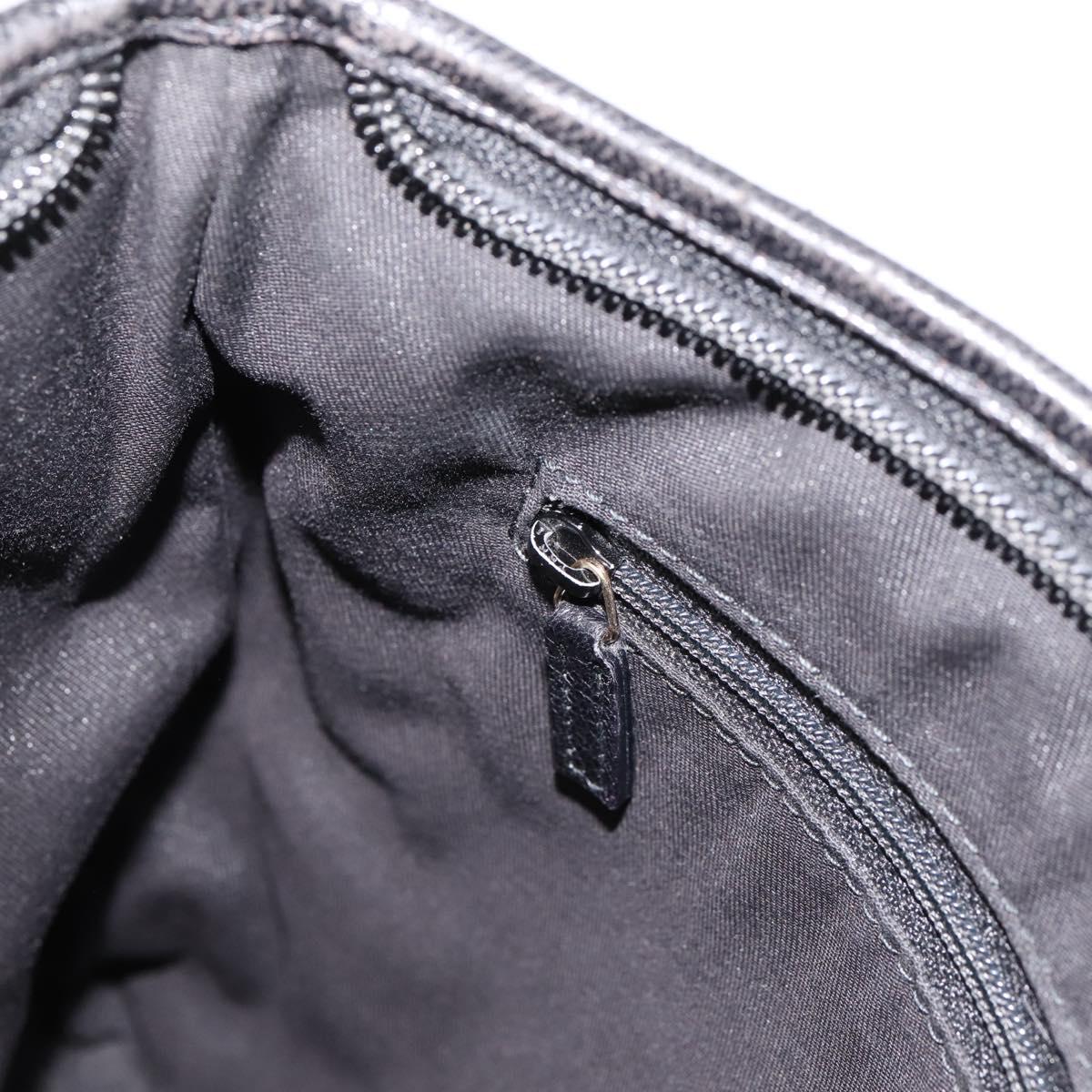 GUCCI GG Canvas Guccissima Bag Leather Outlet Black Gold 239347 Auth 203467V