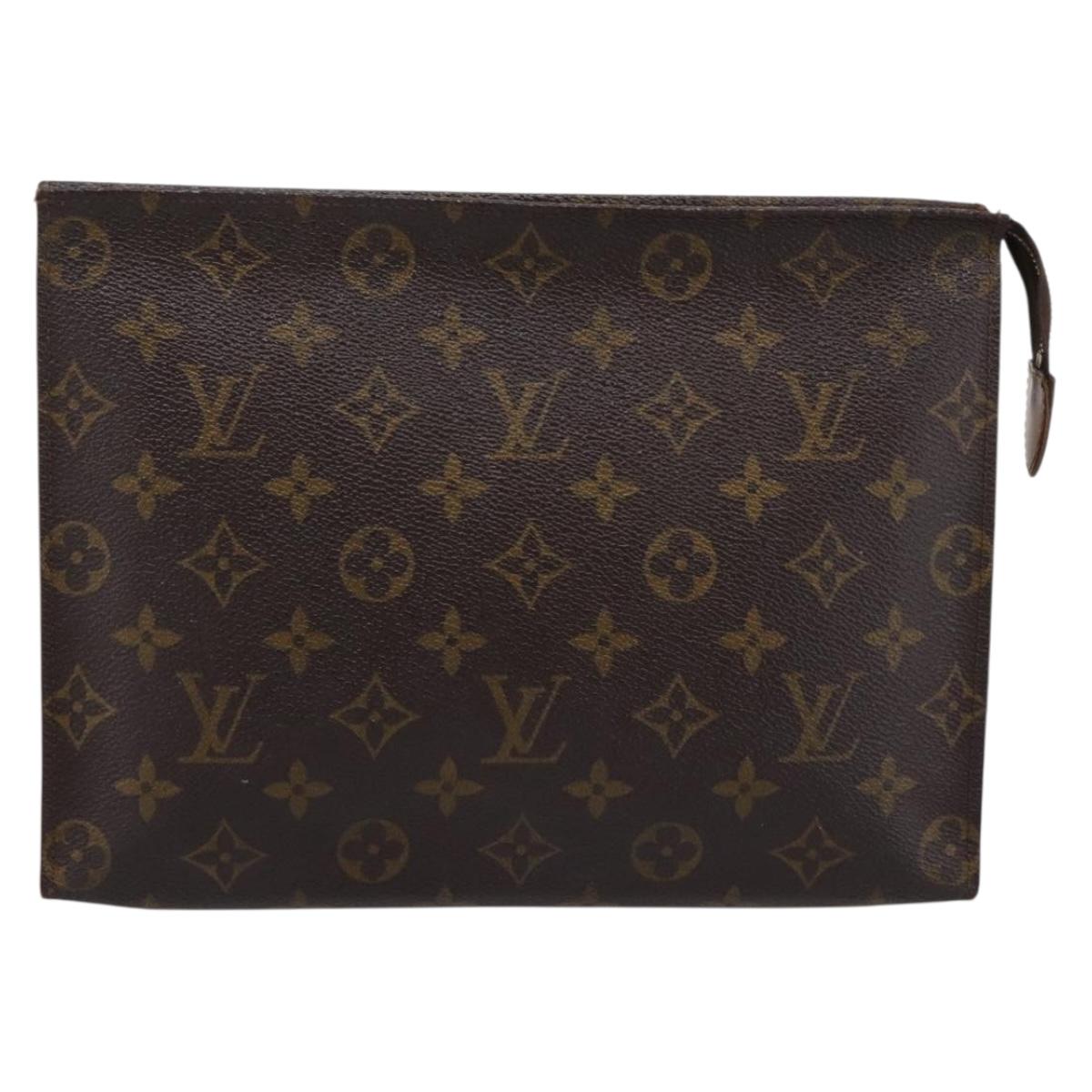 LOUIS VUITTON Monogram Poche Toilette 26 Pouch M47542 LV Auth 203477