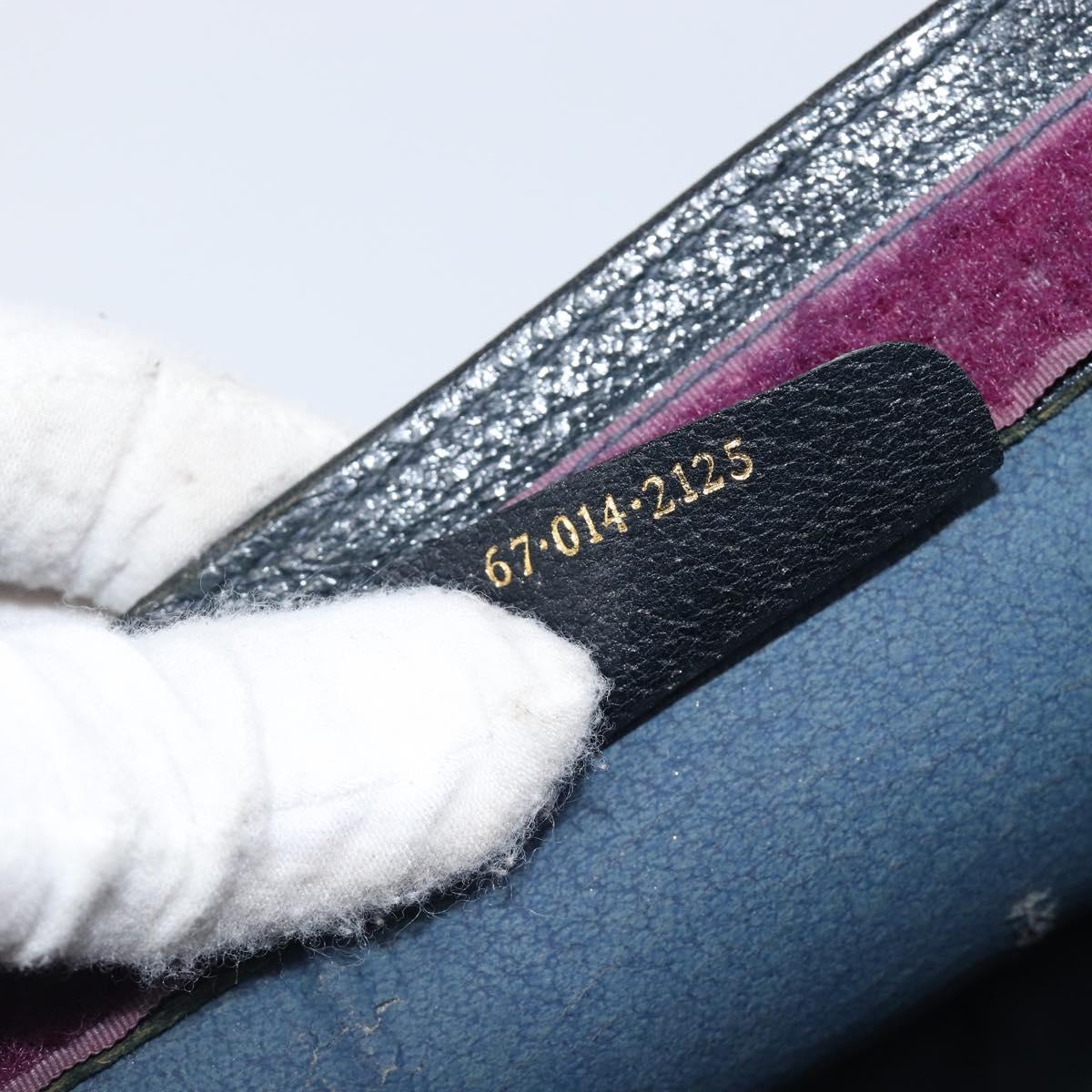GUCCI GG Supreme Sherry Line Clutch Bag PVC Navy 67 014 2125 Auth 203478