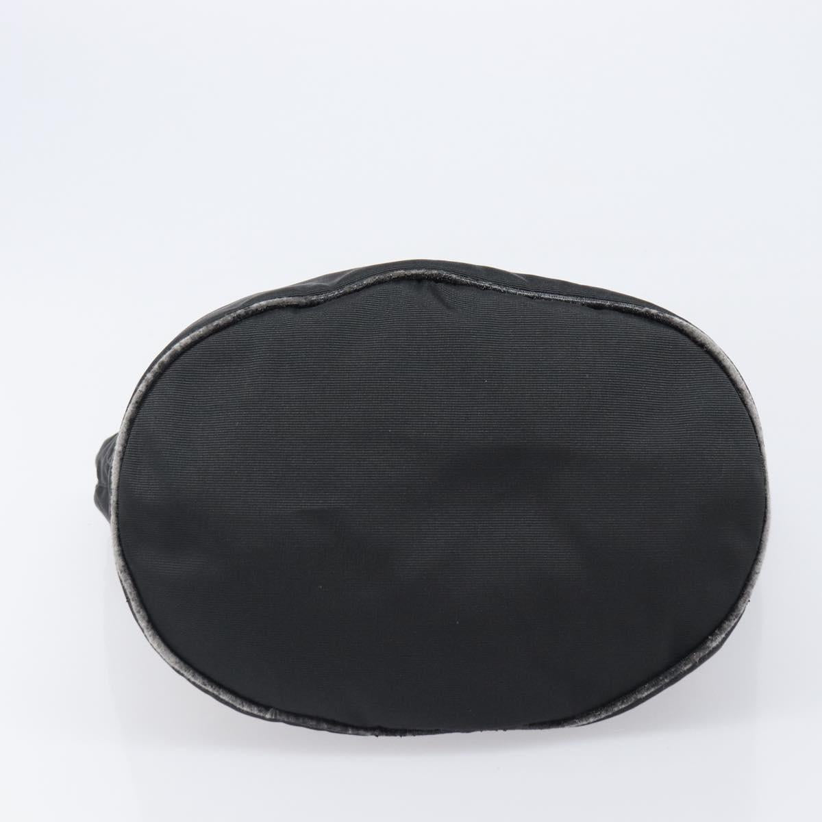 FENDI Hand Bag Canvas Black Auth 203480