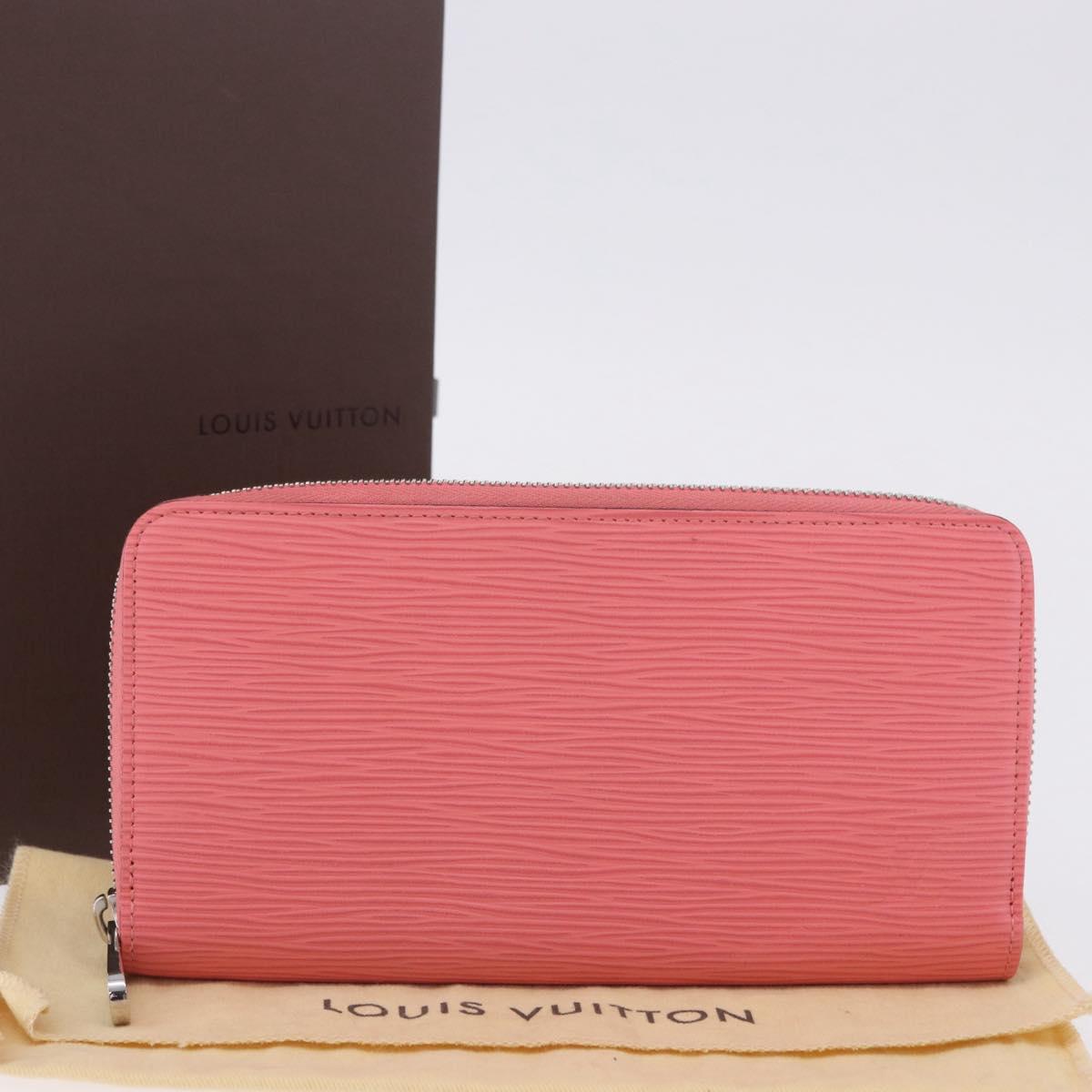 LOUIS VUITTON Epi Zippy Wallet Long Wallet Pink Coraille M60663 LV Auth 203487V