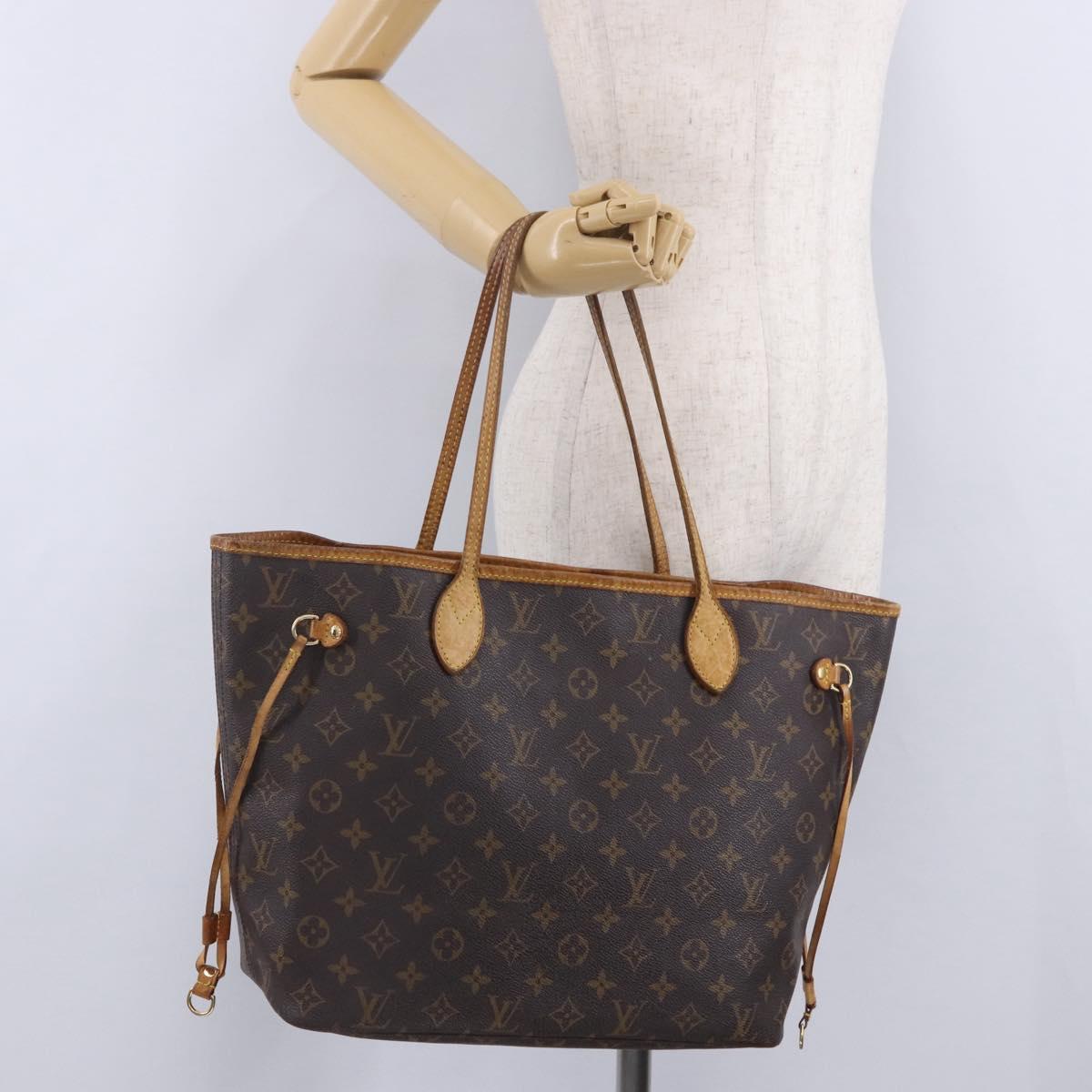 LOUIS VUITTON Monogram Neverfull MM Tote Bag M40156 LV Auth 203490