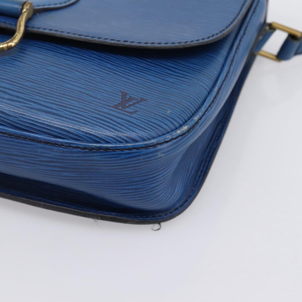 LOUIS VUITTON Epi Saint Cloud GM Shoulder Bag Blue M52195 LV Auth 203495