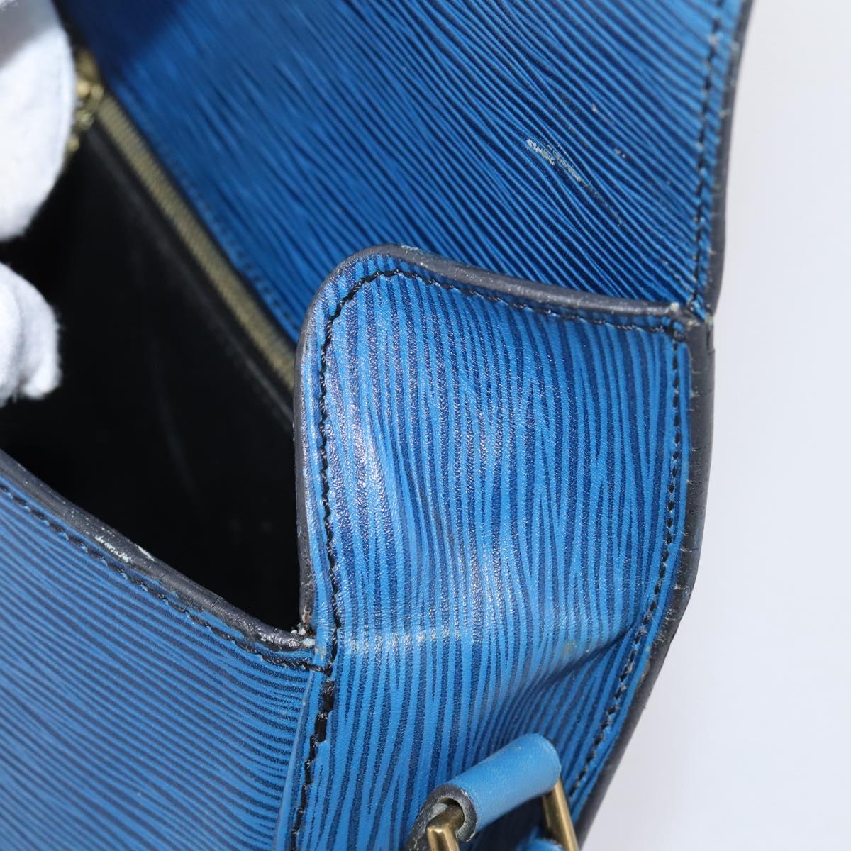 LOUIS VUITTON Epi Saint Cloud GM Shoulder Bag Blue M52195 LV Auth 203495