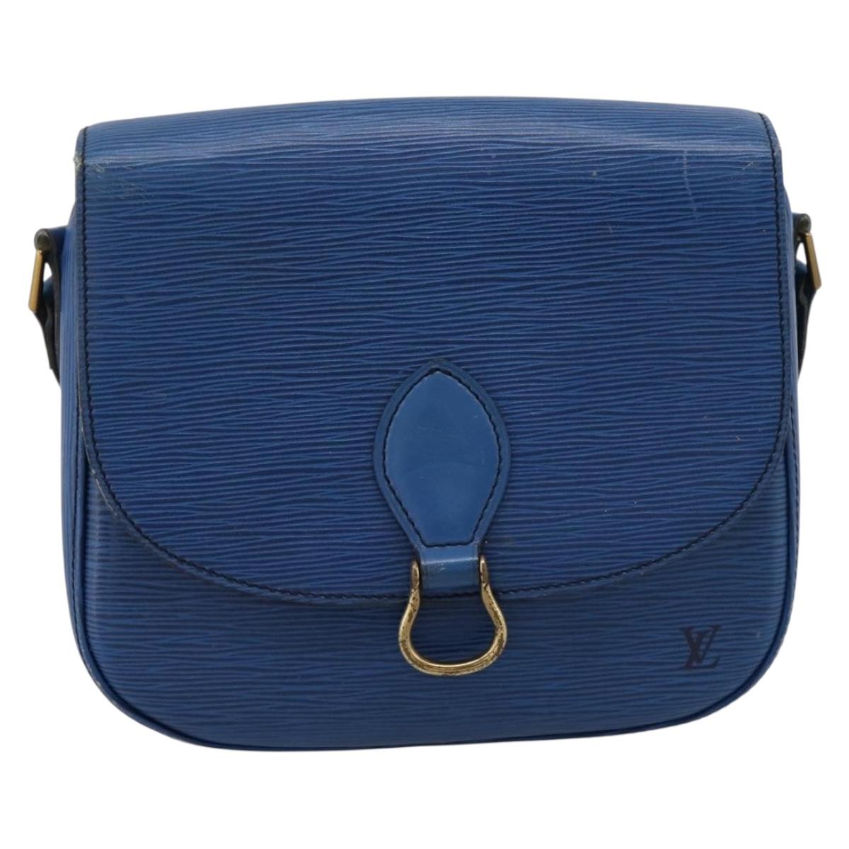 LOUIS VUITTON Epi Saint Cloud GM Shoulder Bag Blue M52195 LV Auth 203495