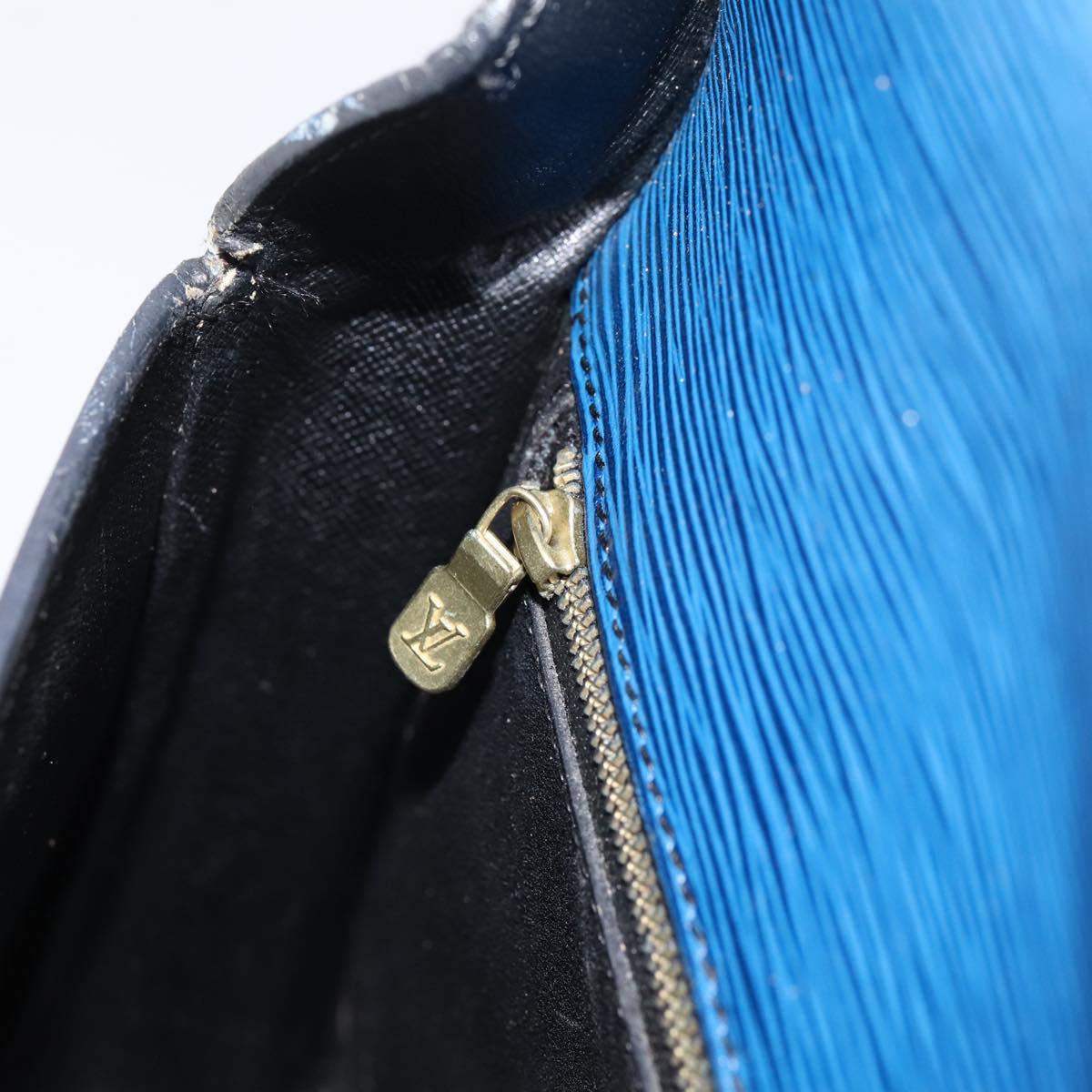 LOUIS VUITTON Epi Saint Cloud GM Shoulder Bag Blue M52195 LV Auth 203495