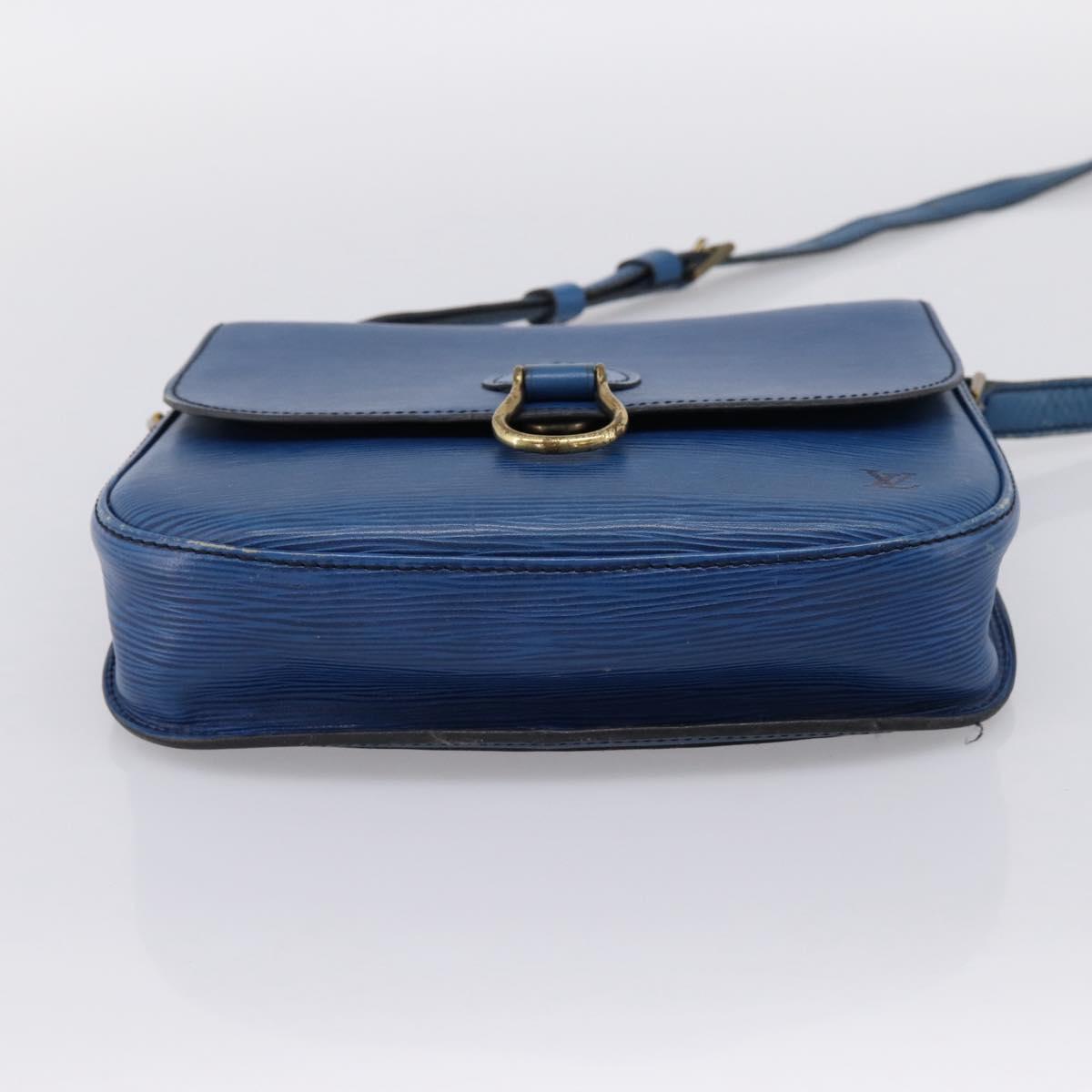 LOUIS VUITTON Epi Saint Cloud GM Shoulder Bag Blue M52195 LV Auth 203495