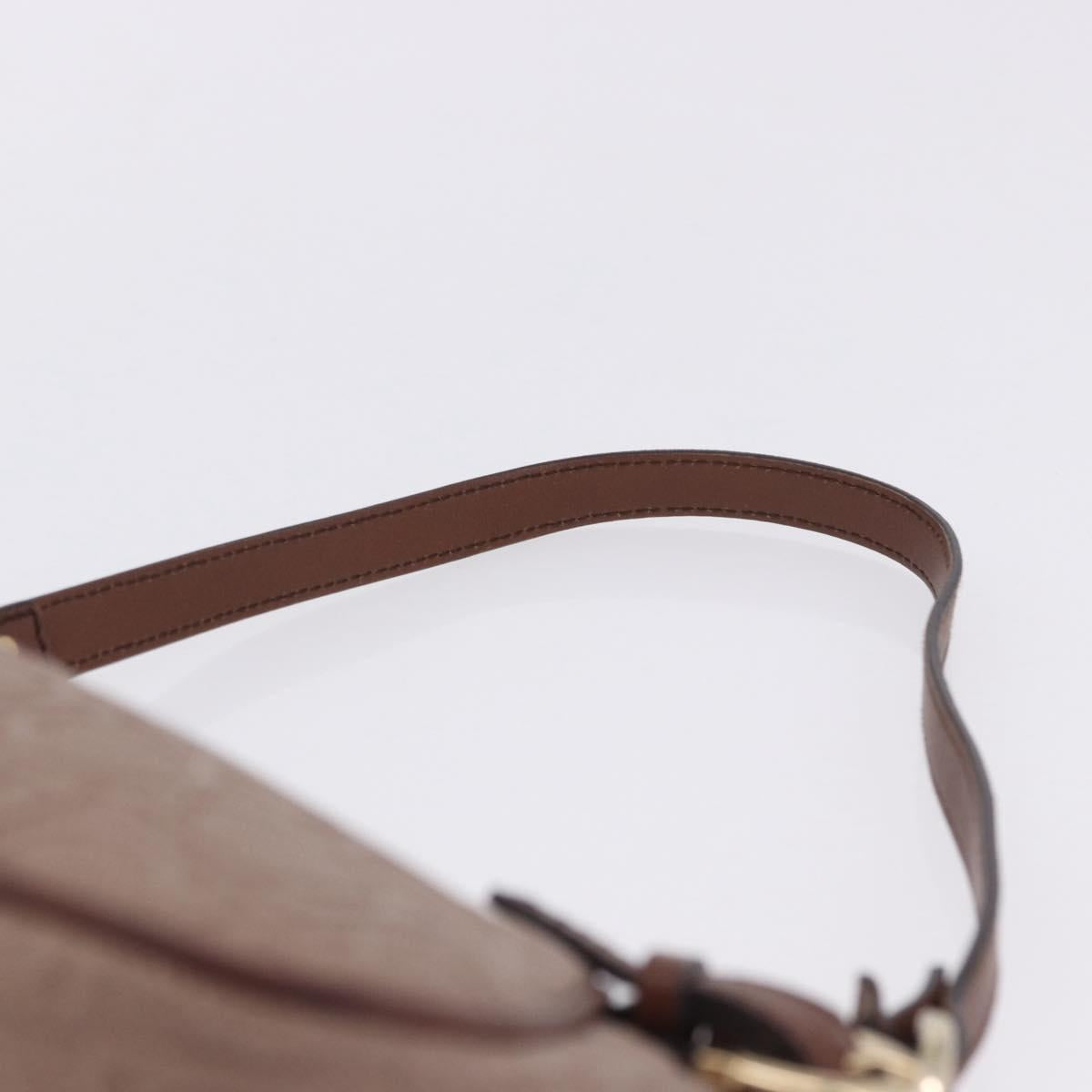 Salvatore Ferragamo Gancini Accessory Pouch PVC Canvas Pink Gold Auth 203603V