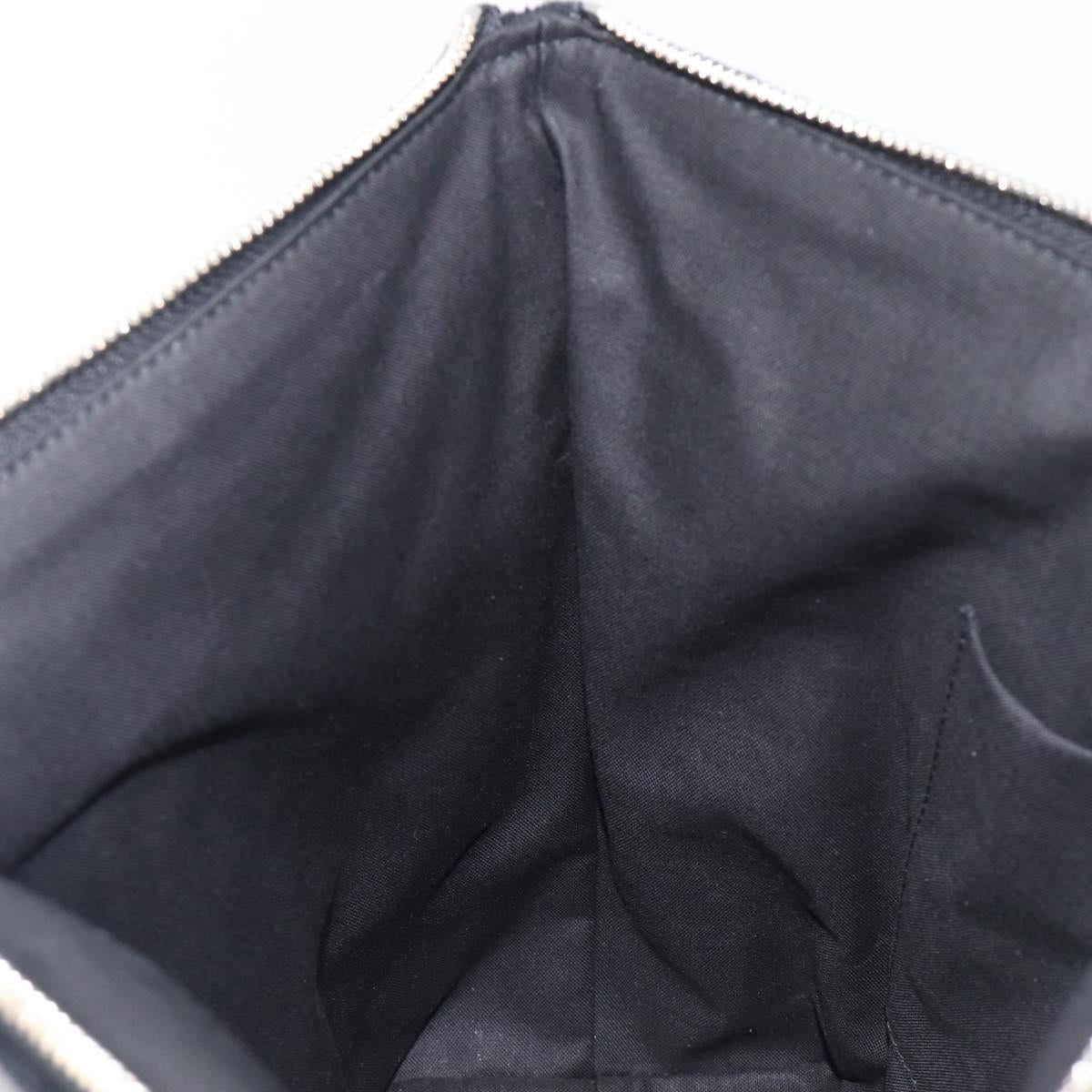 BALENCIAGA Clutch Bag Pile Black Silver Auth 203606A