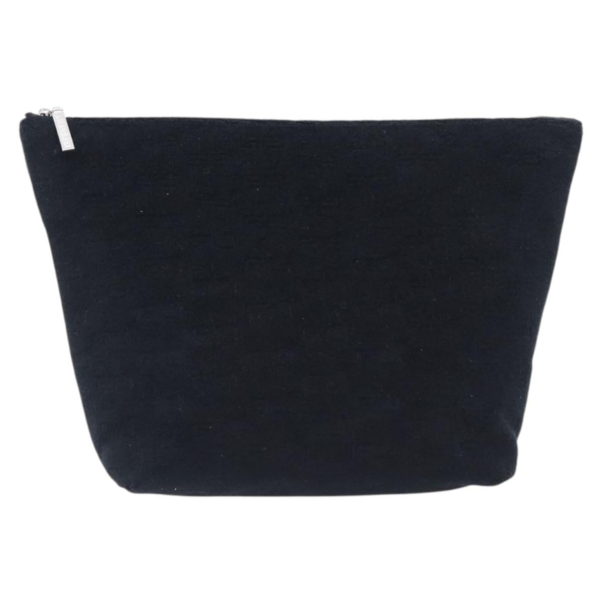 BALENCIAGA Clutch Bag Pile Black Silver Auth 203606A