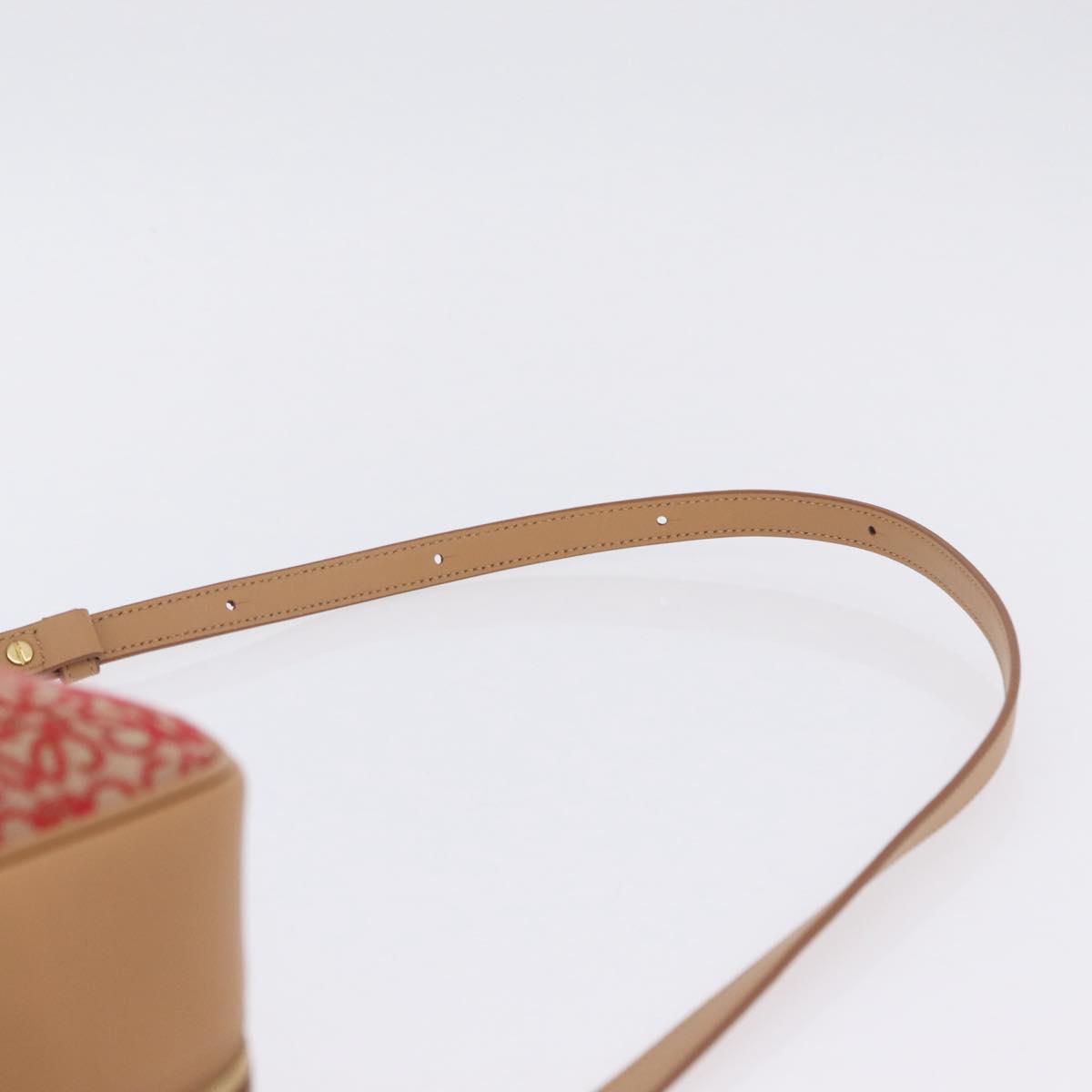 LOEWE Amazona 28 Hand Bag Canvas 2way Beige Gold Auth 203608SAM