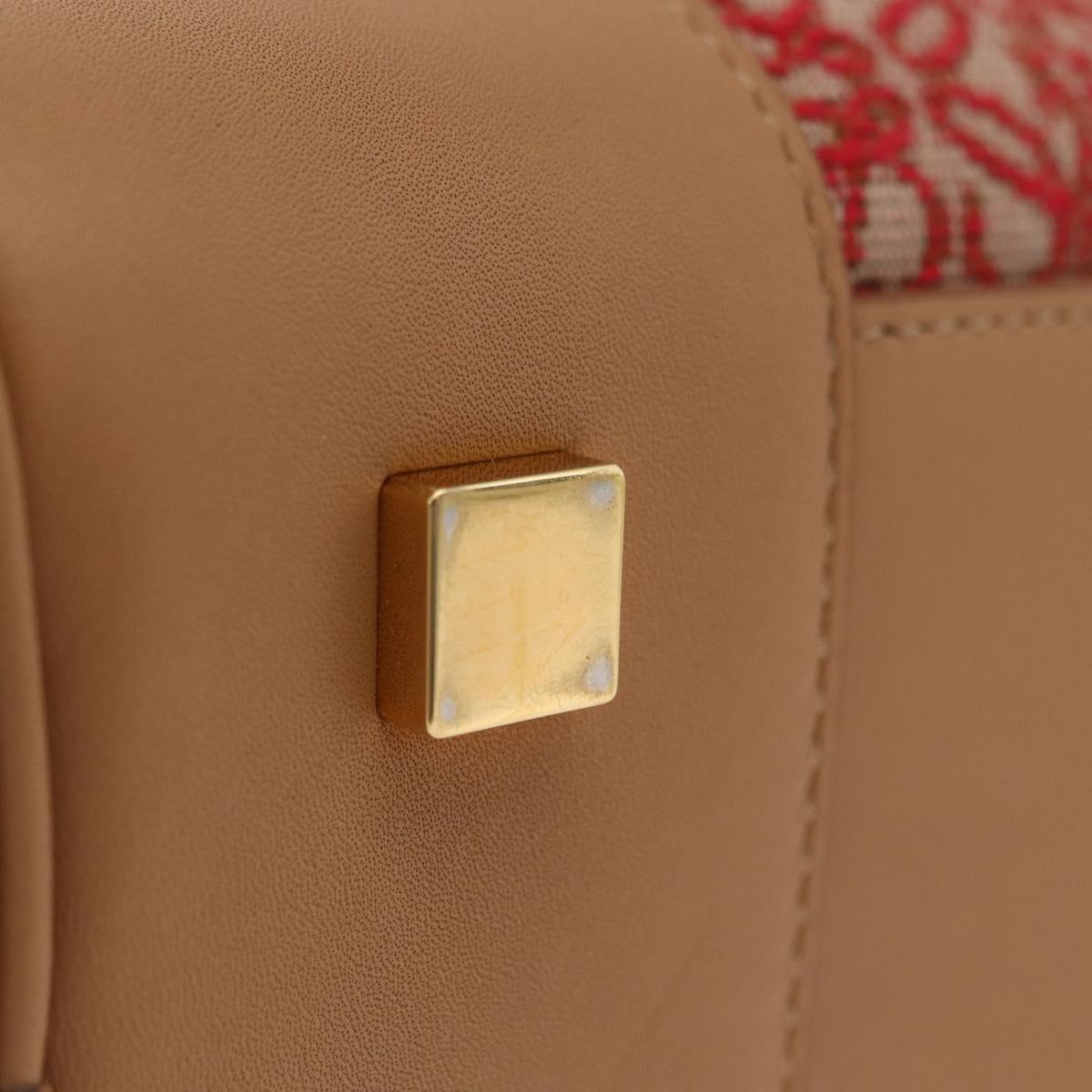 LOEWE Amazona 28 Hand Bag Canvas 2way Beige Gold Auth 203608SAM