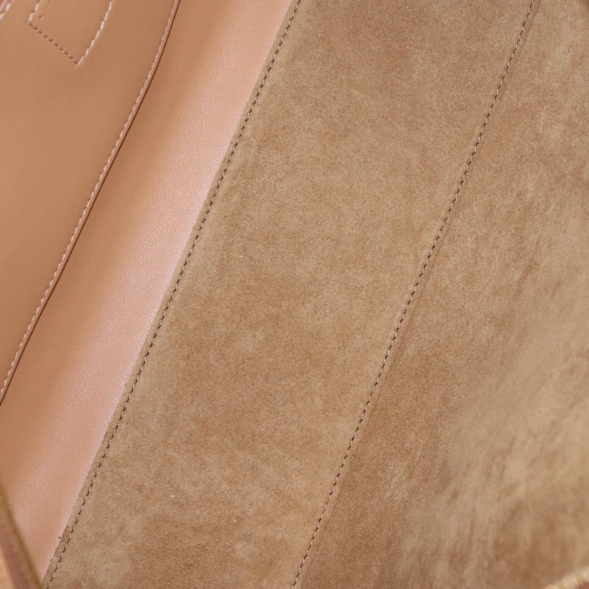 LOEWE Amazona 28 Hand Bag Canvas 2way Beige Gold Auth 203608SAM