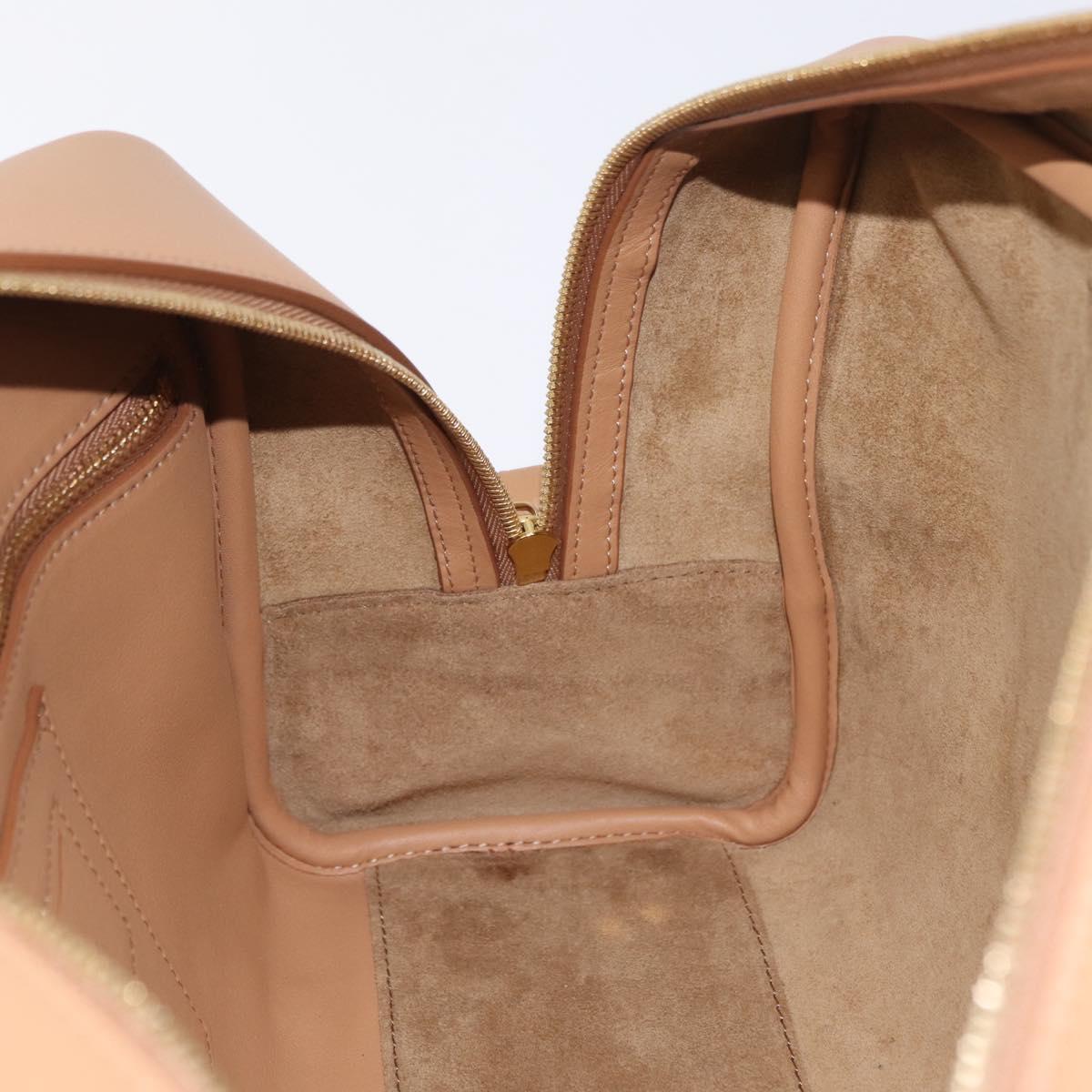 LOEWE Amazona 28 Hand Bag Canvas 2way Beige Gold Auth 203608SAM