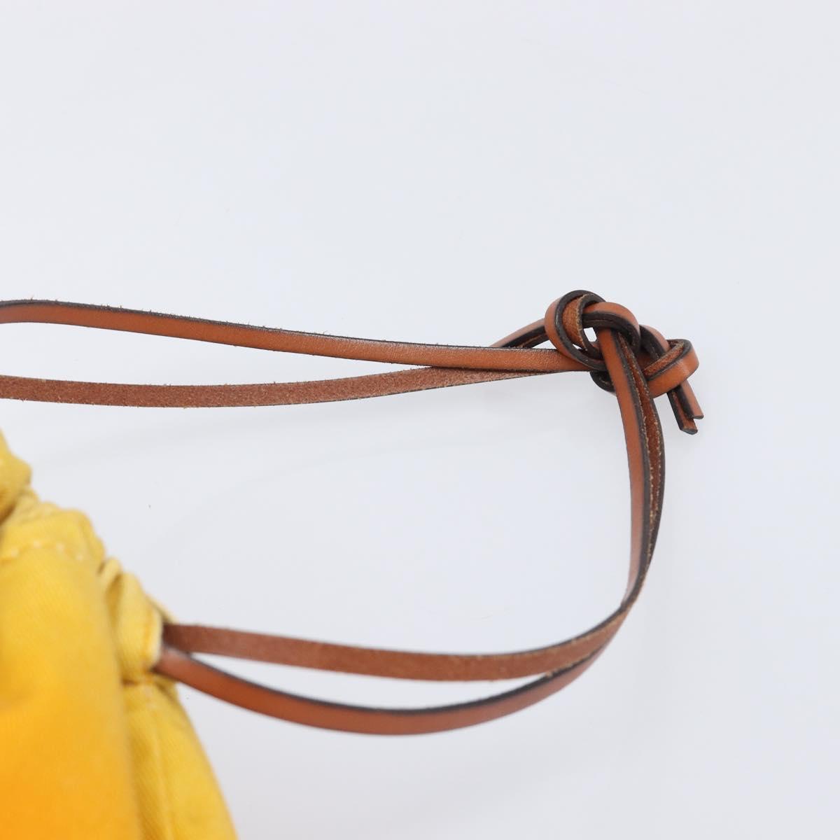 LOEWE Parauzui Visa Collaboration Purse Pouch Canvas Orange Auth 203609