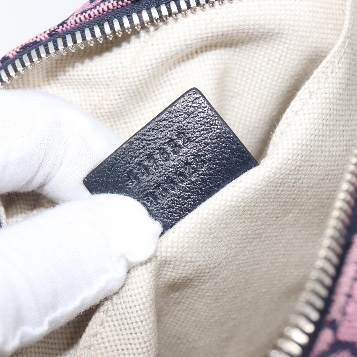 GUCCI GG Canvas GG Marmont Chain Bag Multicolor Silver 447632 Auth 203621