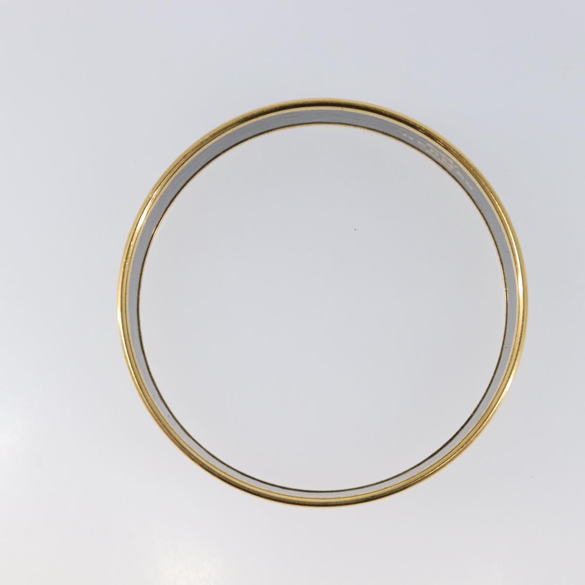 HERMES Bangle Emaille GM Metal Gold Tone Auth 203626M