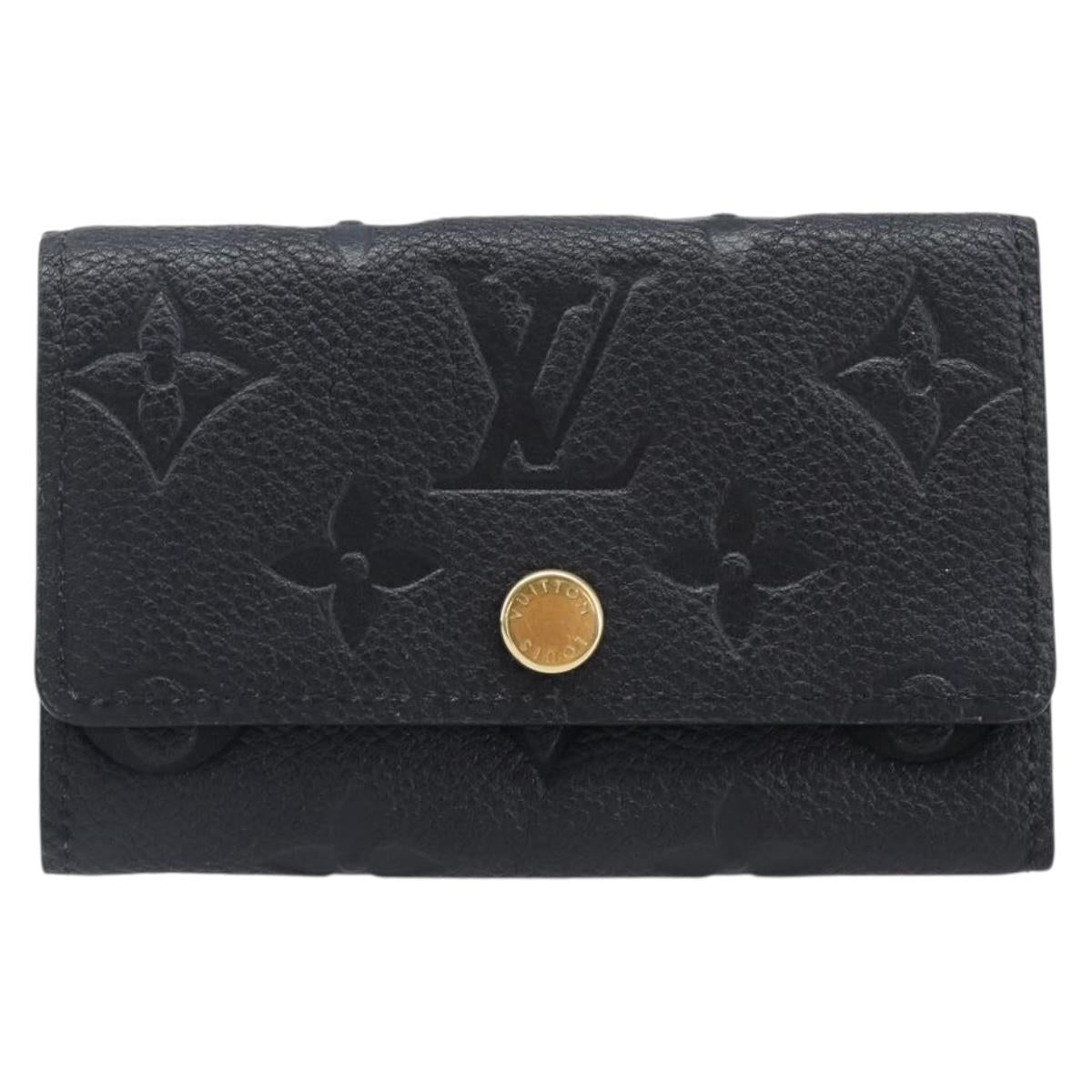 LOUIS VUITTON Empreinte Multicles 6 Key Case Black M64421 LV Auth 203628