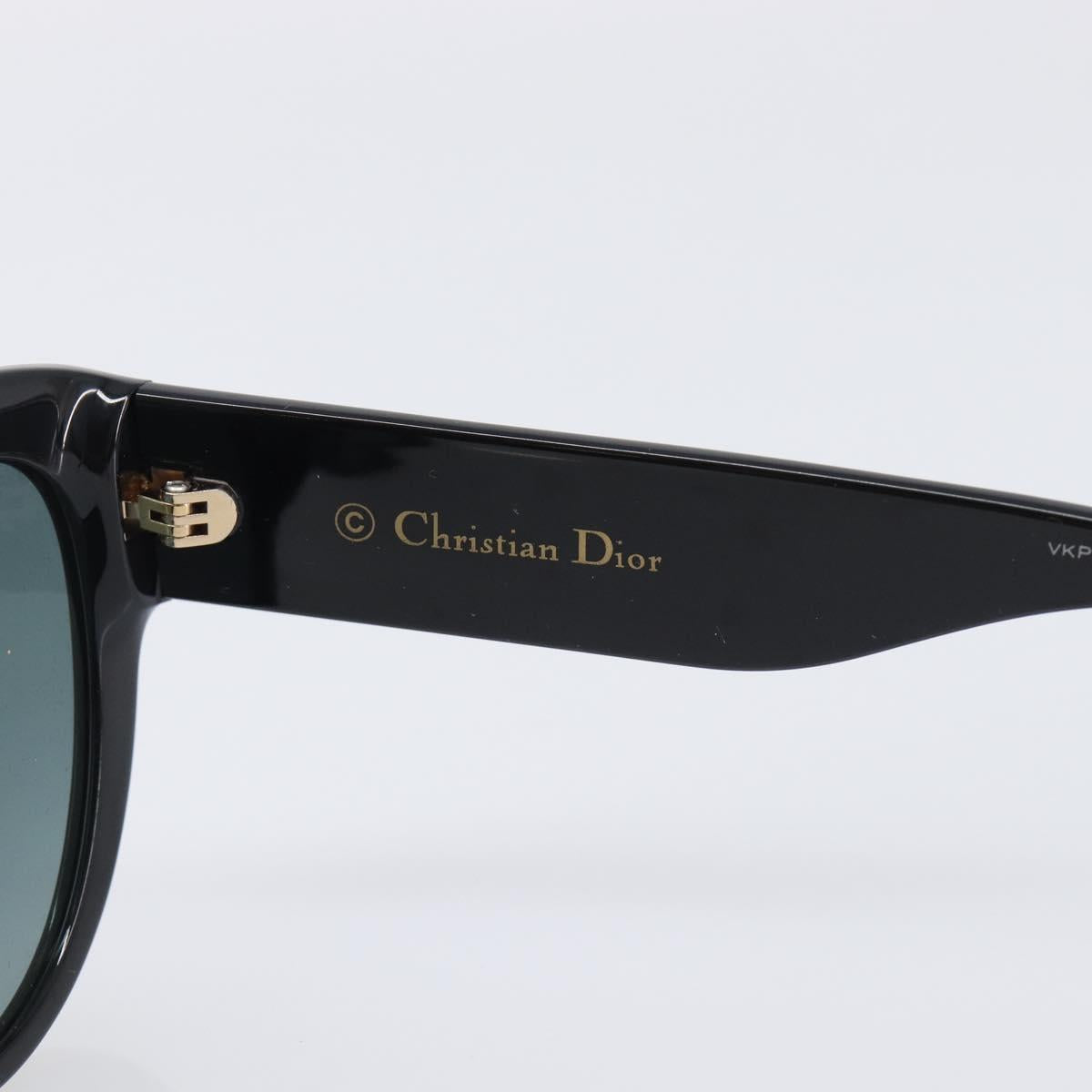 Christian Dior Sunglasses Plastic Black Gold Auth 203630M