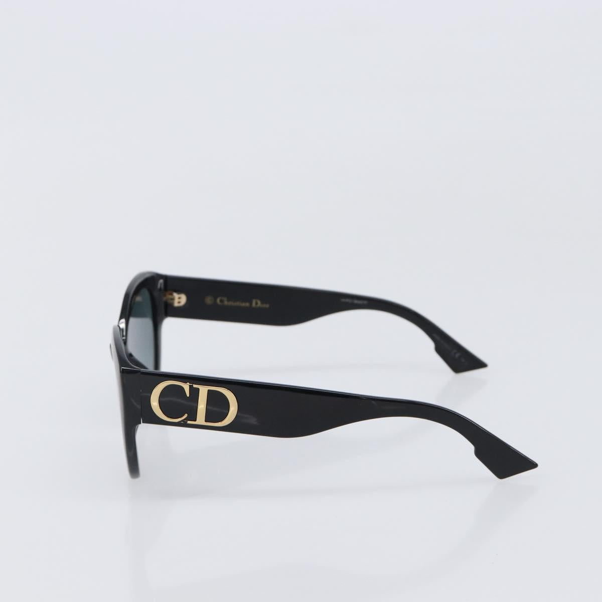 Christian Dior Sunglasses Plastic Black Gold Auth 203630M
