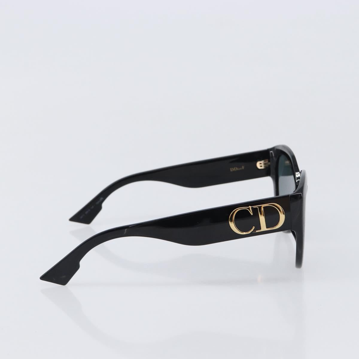 Christian Dior Sunglasses Plastic Black Gold Auth 203630M