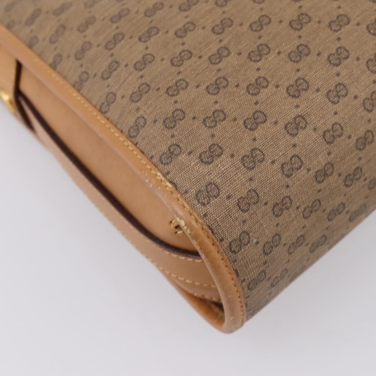 GUCCI Micro GG Supreme Shoulder Bag PVC Beige Gold 001 14 0712 Auth 203636