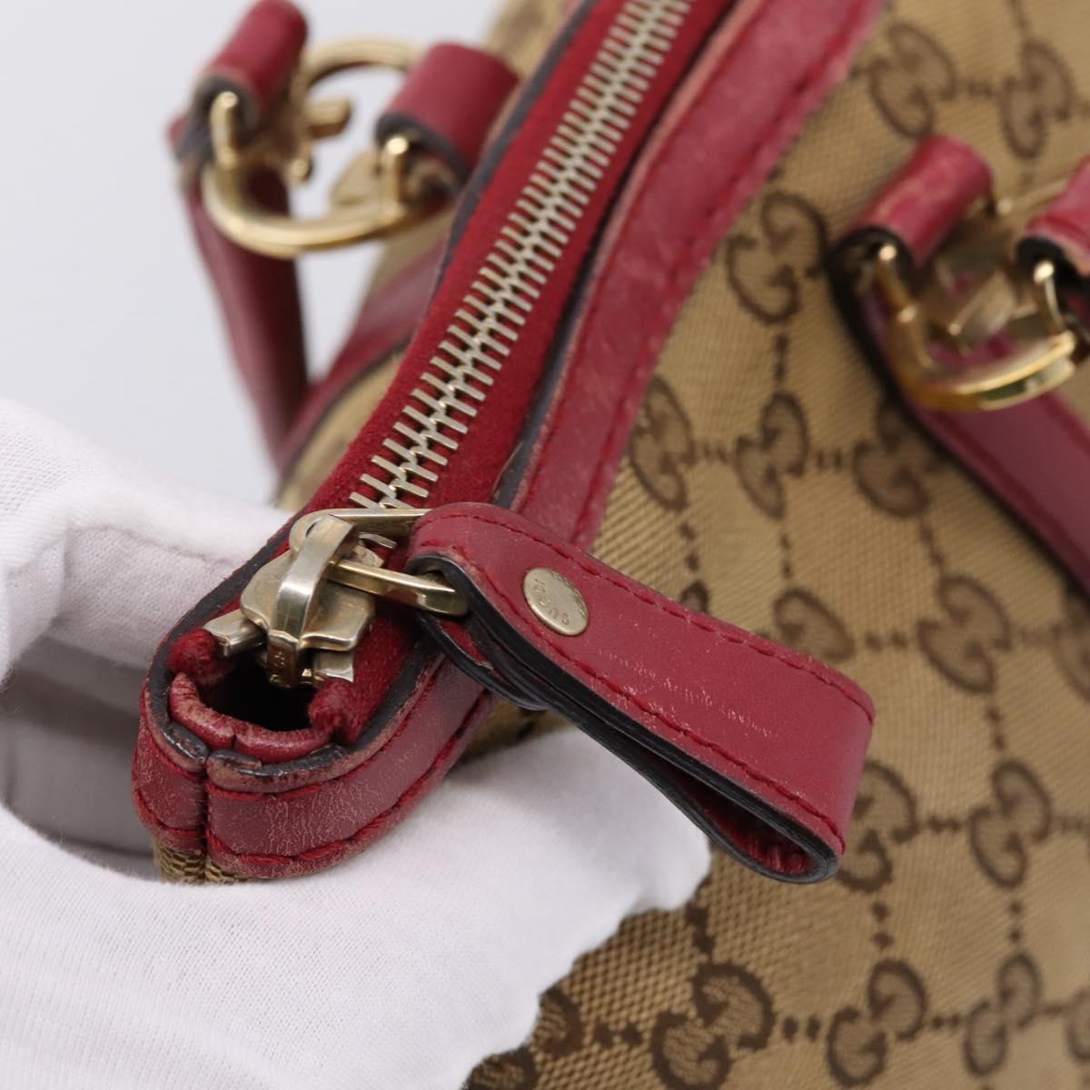 GUCCI GG Canvas Tote Bag Beige Gold 257069 Auth 203640