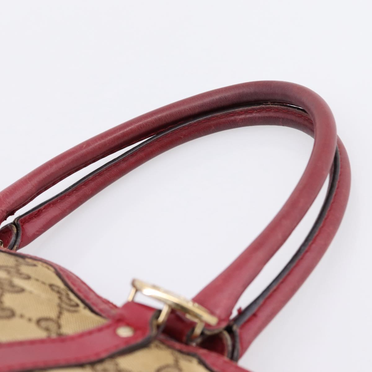 GUCCI GG Canvas Tote Bag Beige Gold 257069 Auth 203640