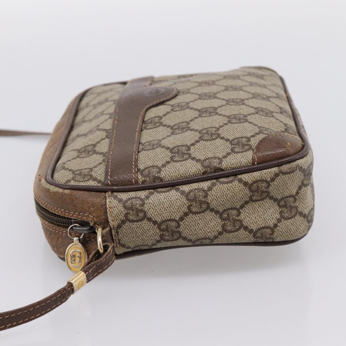 GUCCI GG Supreme Shoulder Bag PVC Beige Gold 007 115 6423 Auth 203641