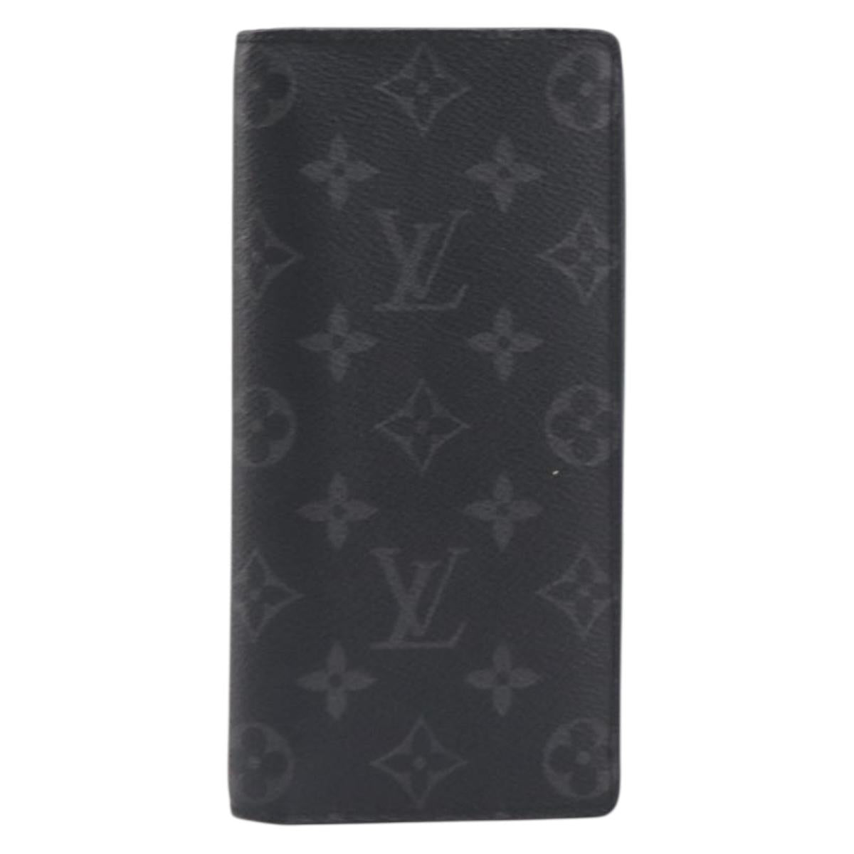 LOUIS VUITTON Monogram Eclipse Portefeuille Braza Wallet M61697 LV Auth 203645