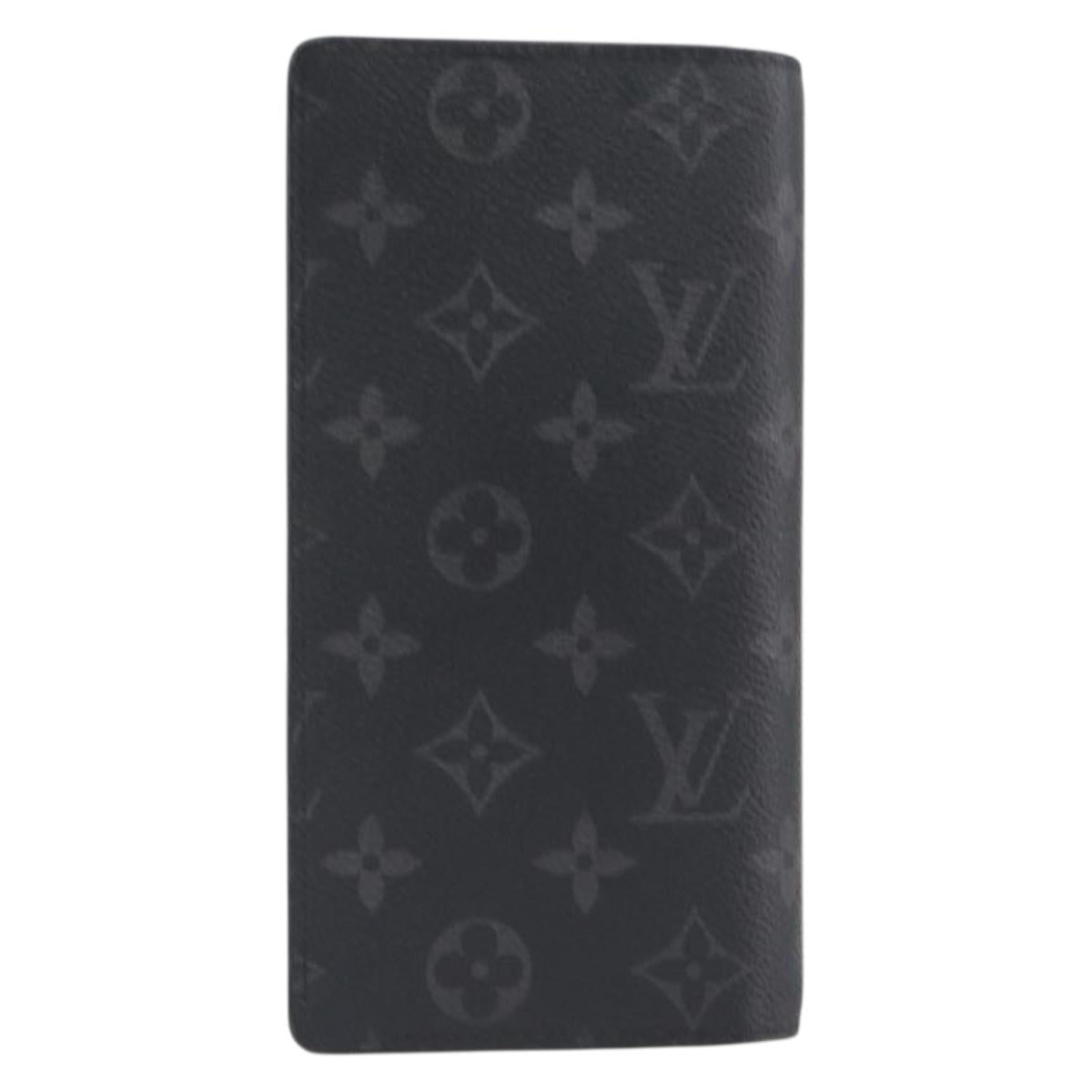 LOUIS VUITTON Monogram Eclipse Portefeuille Braza Wallet M61697 LV Auth 203645