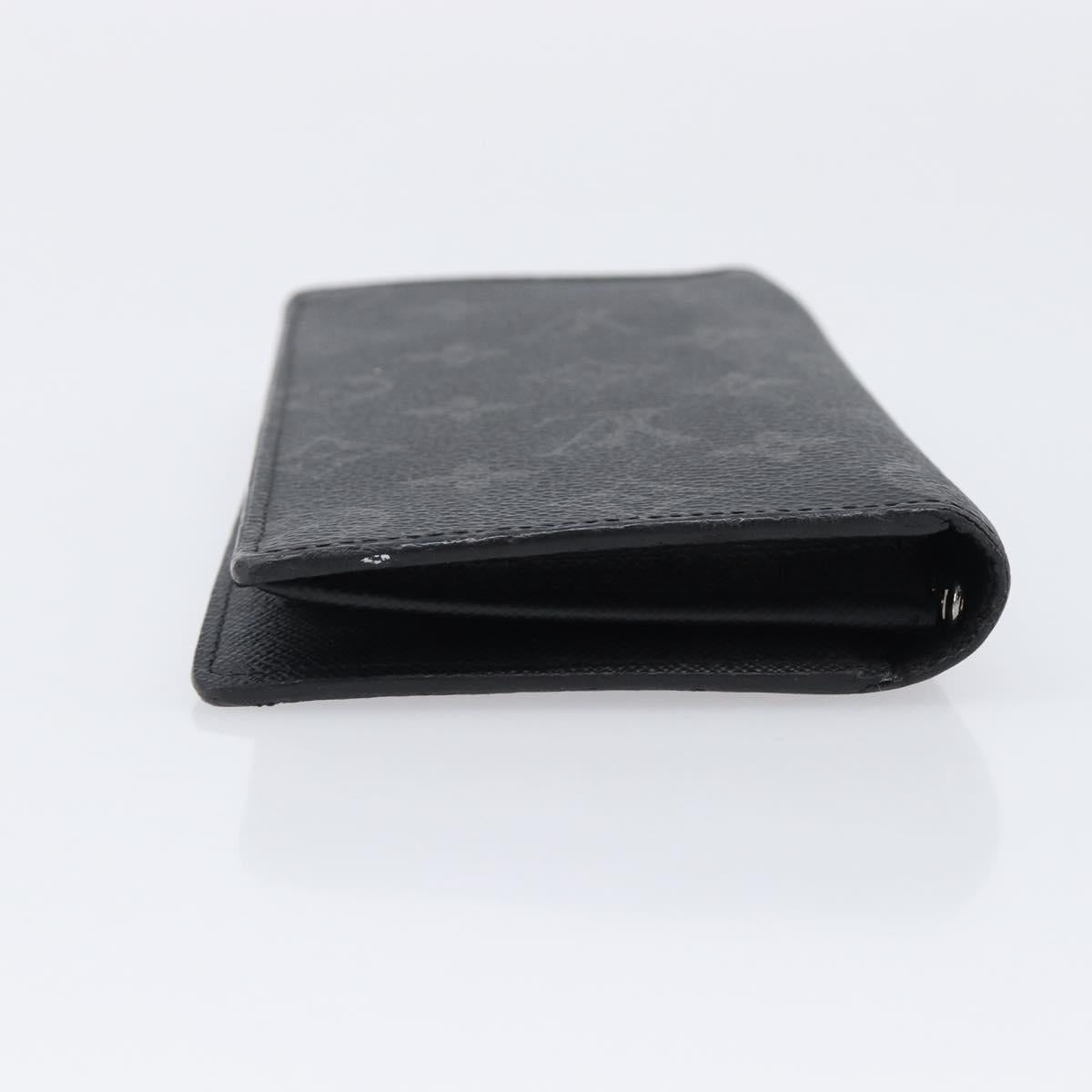LOUIS VUITTON Monogram Eclipse Portefeuille Braza Wallet M61697 LV Auth 203645