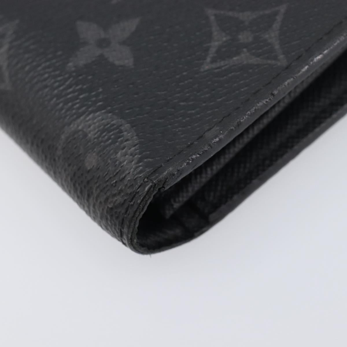LOUIS VUITTON Monogram Eclipse Portefeuille Braza Wallet M61697 LV Auth 203645