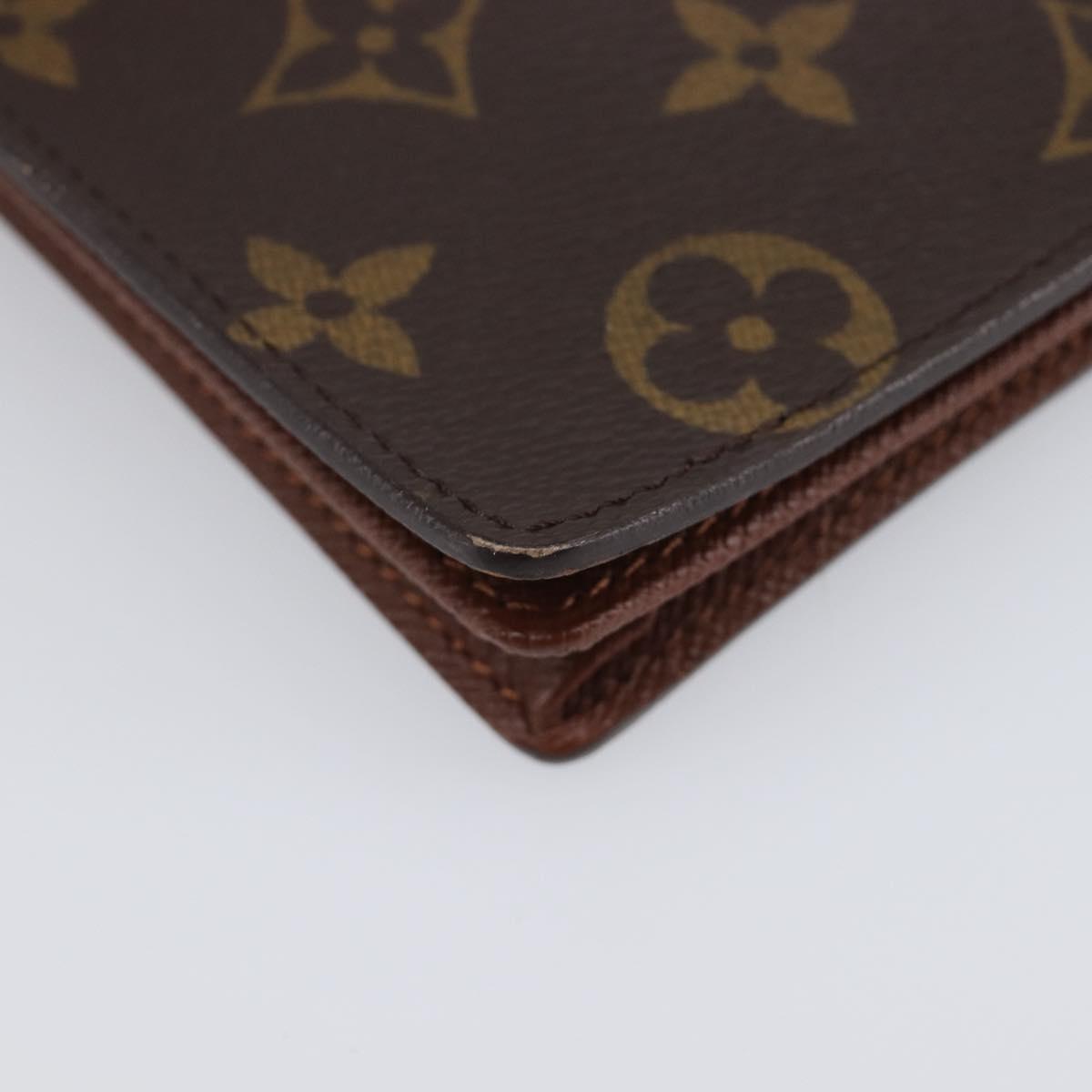 LOUIS VUITTON Monogram Porte Cartes Credit Billfold Wallet M60825 LV Auth 203646