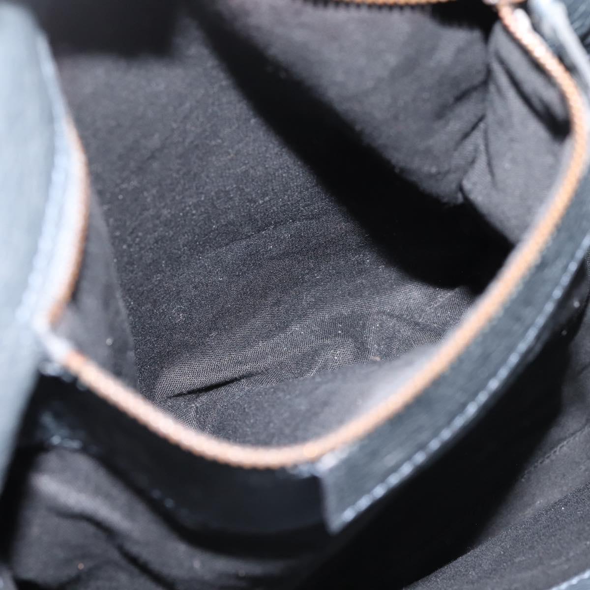BALENCIAGA The Sunday Hand Bag Leather Navy 228750 Auth 203658V
