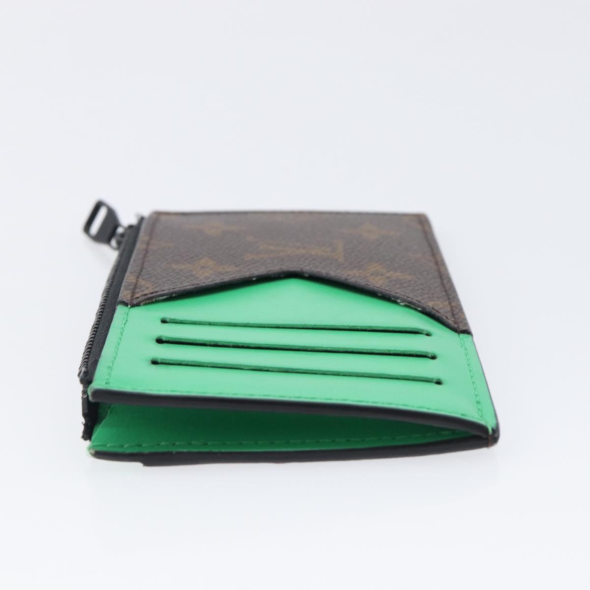 LOUIS VUITTON Monogram Macassar Coin Card Holder Green M82913 LV Auth 203665A