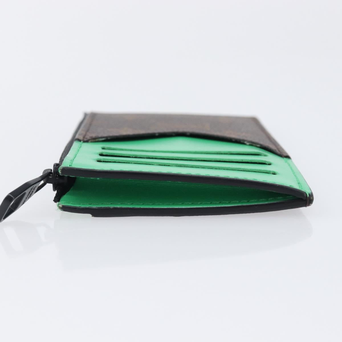 LOUIS VUITTON Monogram Macassar Coin Card Holder Green M82913 LV Auth 203665A