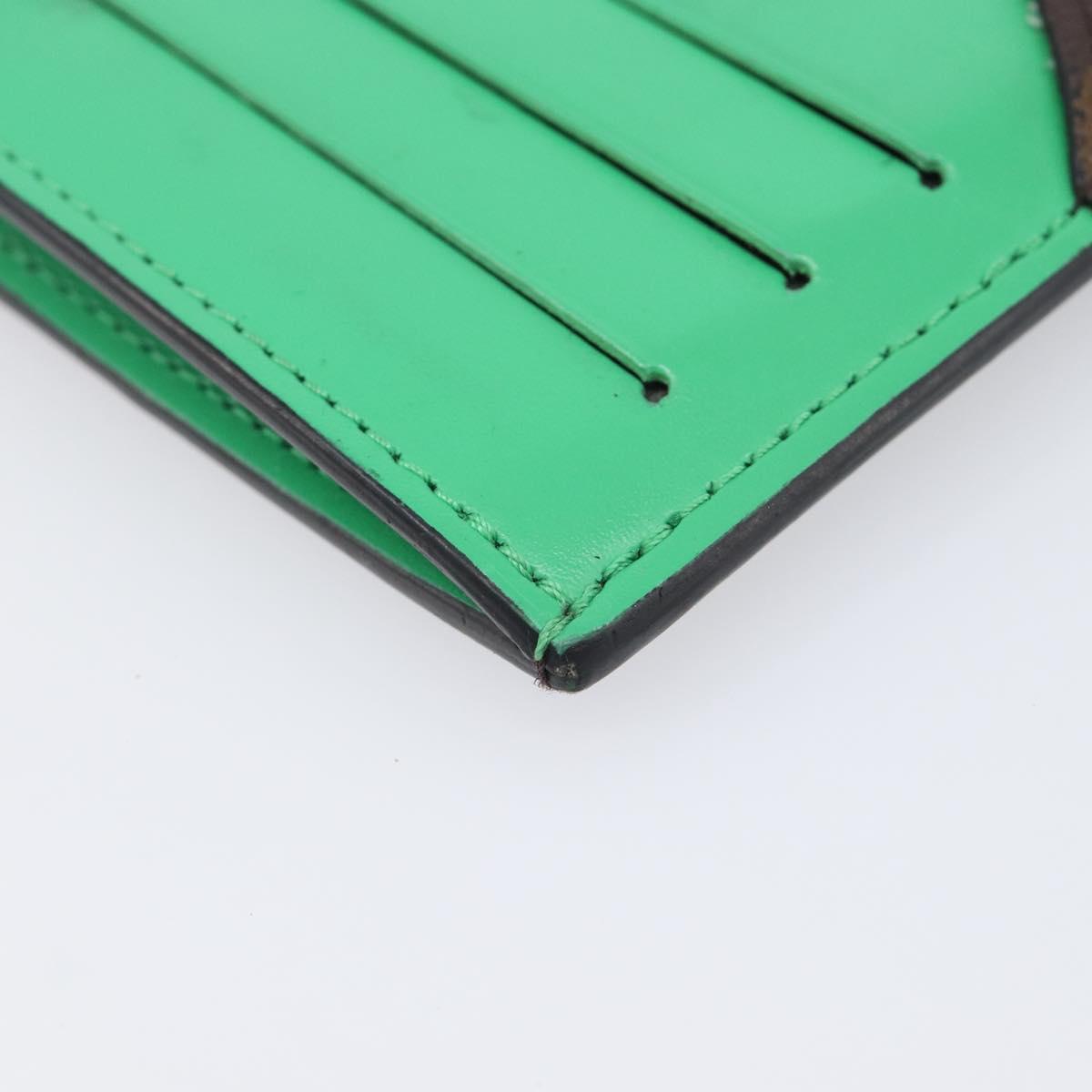 LOUIS VUITTON Monogram Macassar Coin Card Holder Green M82913 LV Auth 203665A