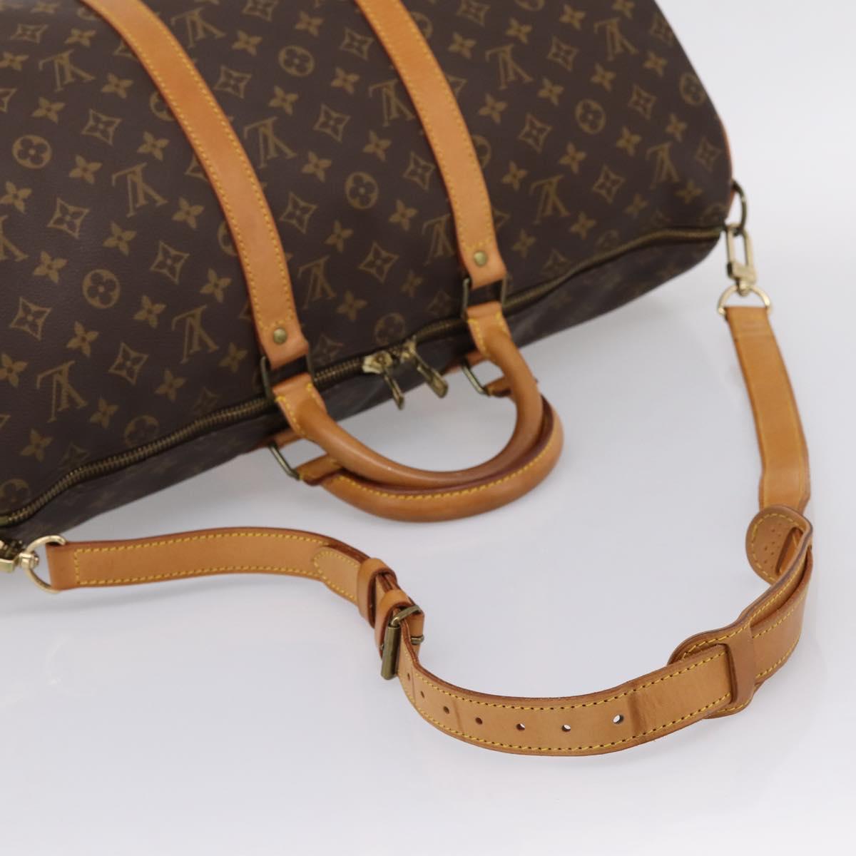 LOUIS VUITTON Monogram Keepall Bandouliere 50 Boston Bag M41416 LV Auth 203666V