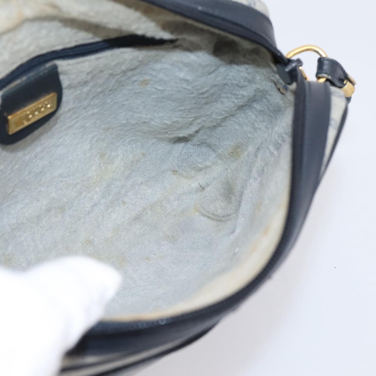 GUCCI GG Supreme Shoulder Bag PVC Navy Gold 007 39 0014 Auth 203669