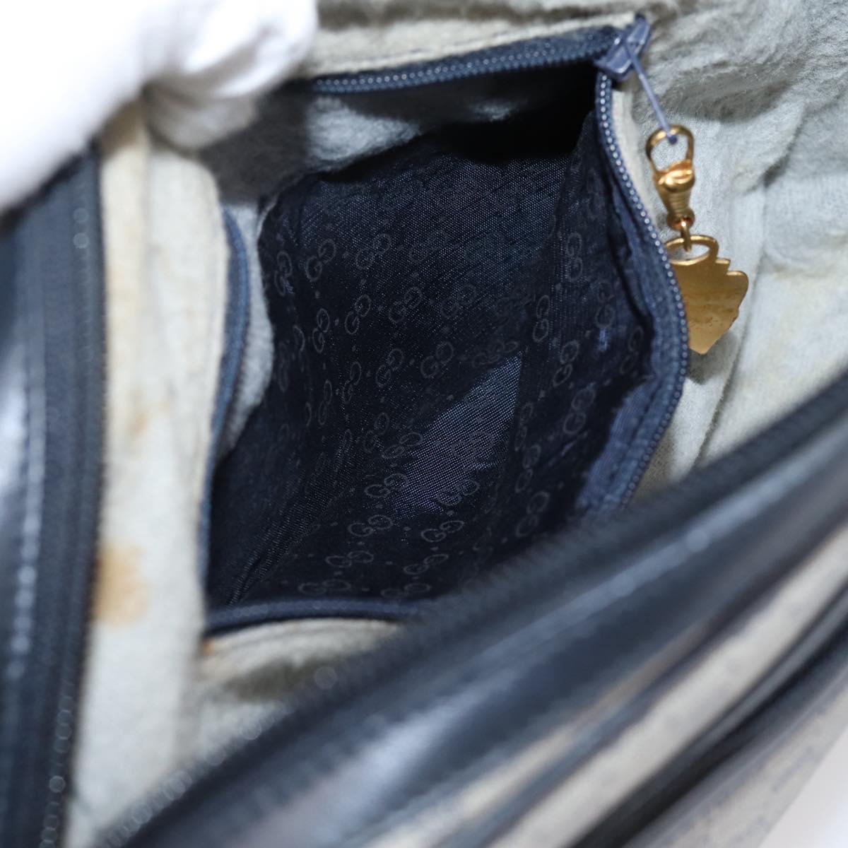 GUCCI GG Supreme Shoulder Bag PVC Navy Gold 007 39 0014 Auth 203669