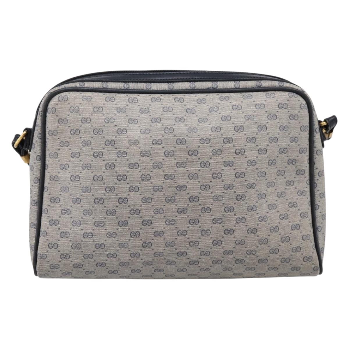 GUCCI GG Supreme Shoulder Bag PVC Navy Gold 007 39 0014 Auth 203669