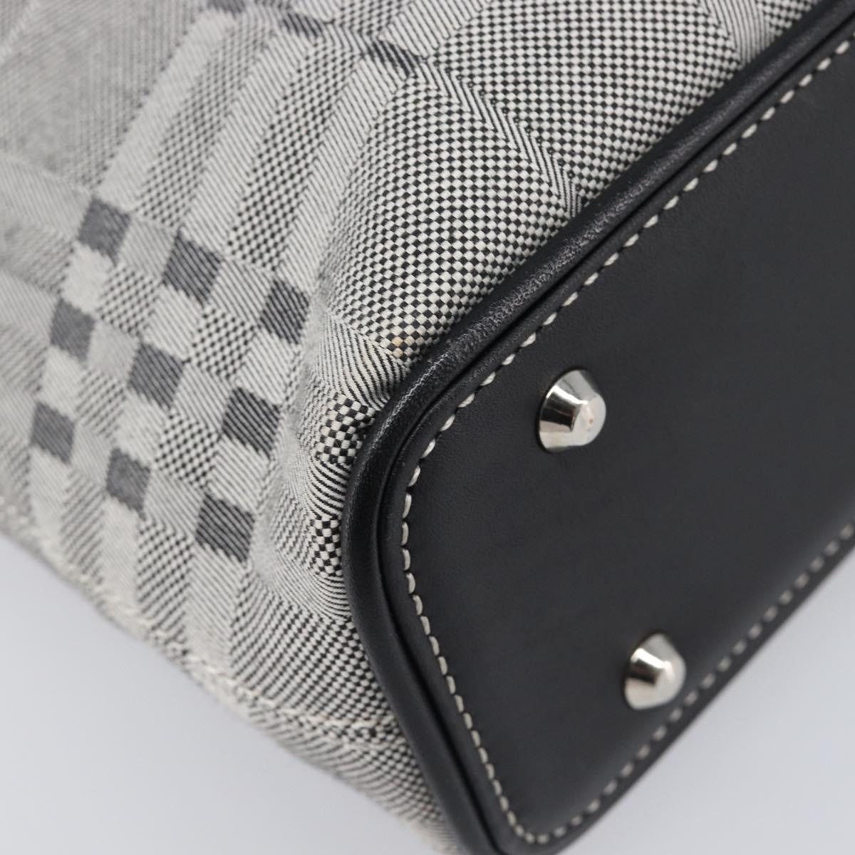 BURBERRY Shoulder Bag Canvas Gray Silver Auth 203686A