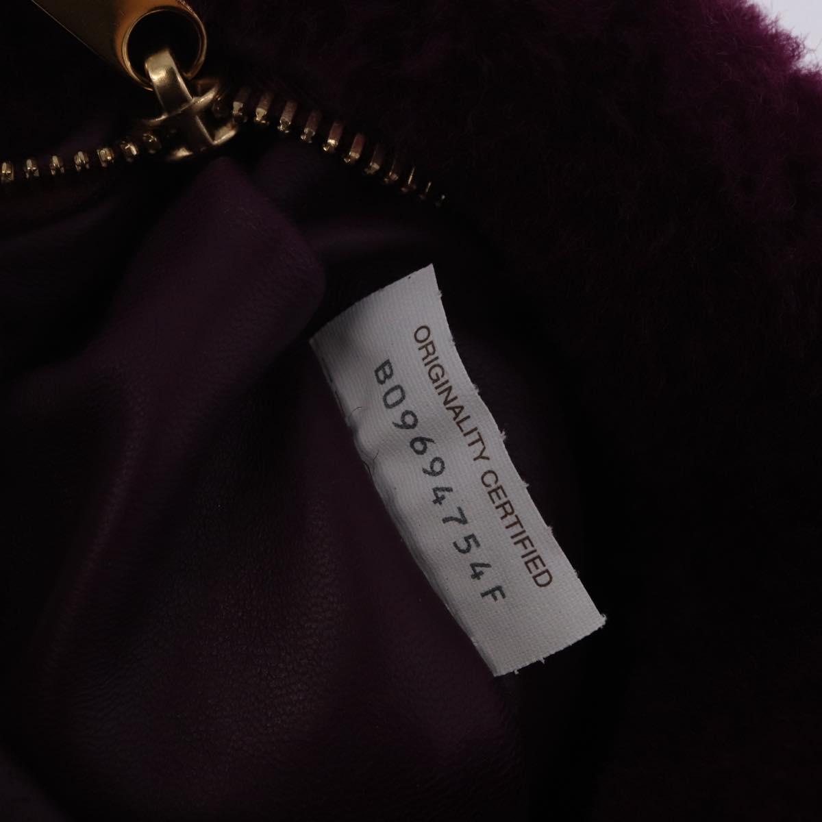 BOTTEGA VENETA Jody Mini Hand Bag Shearing Purple Gold Auth 203692M