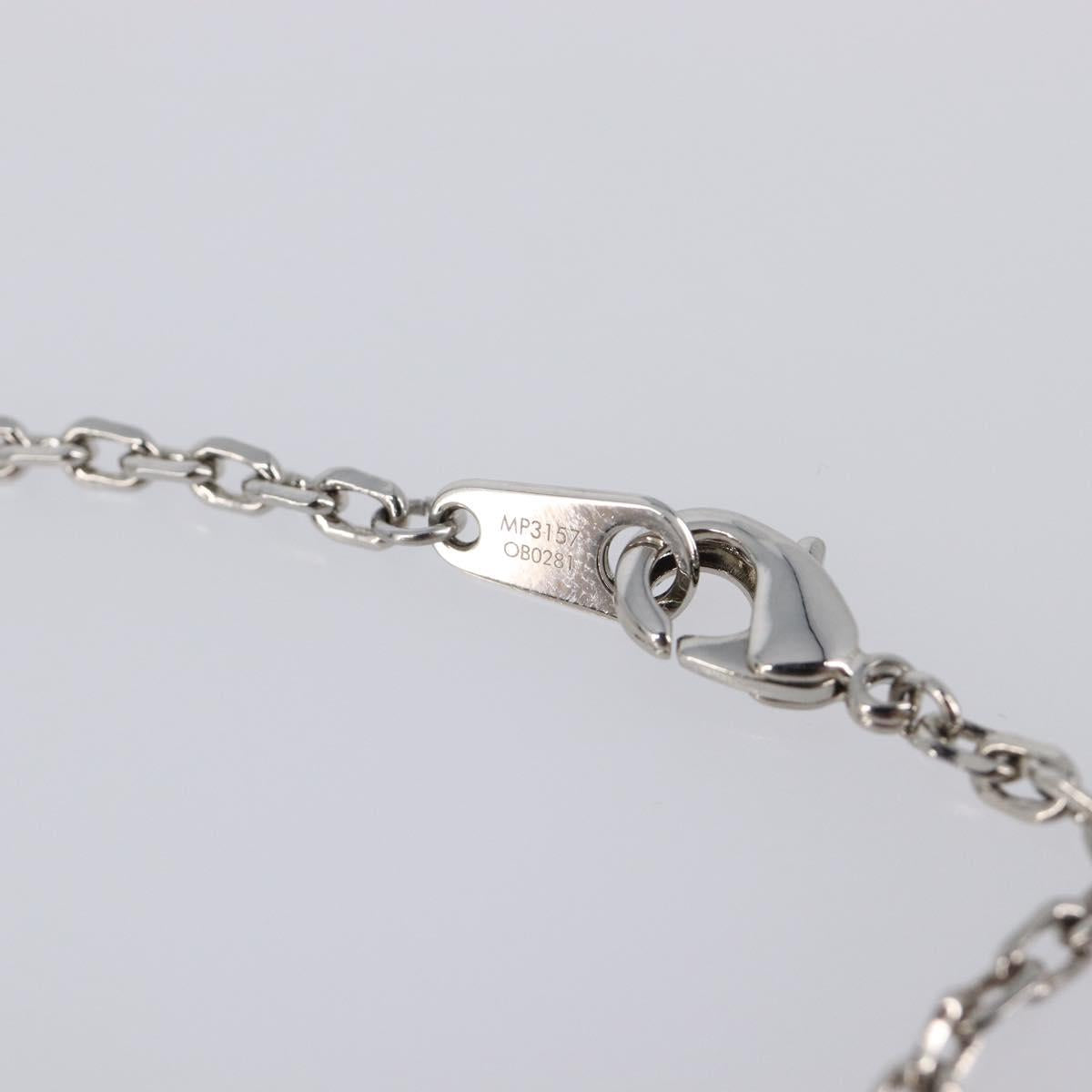 LOUIS VUITTON LV Plane Necklace Metal Silver Tone MP3157 LV Auth 203697V